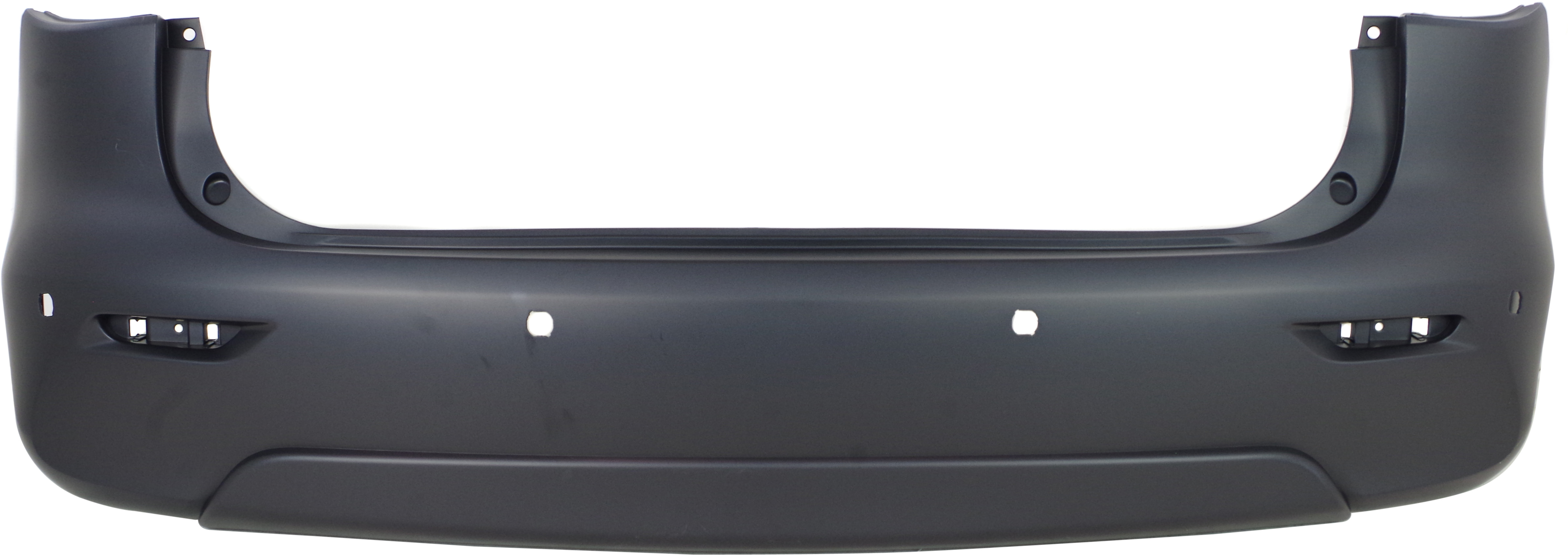 AM JX35-13-13 QX60-14-15 REAR BUMPER COVER Primed JX35 w Premium Pkg w o Towing Pkg w Driver Assist Pkg w o Towing Hitch w Object Sensor Holes SKU REPI760126P Partslink IN1100148 OEM 850223JA0H