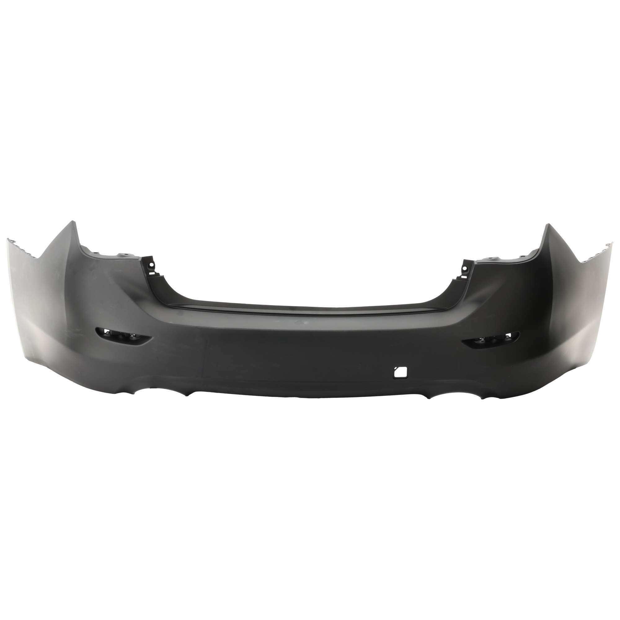 AM Q50-14-17 REAR BUMPER COVER Primed w o Object Sensor Holes 14-15 Hybrid Models CAPA SKU REPI760128PQ Partslink IN1100152C OEM 850224GA0H