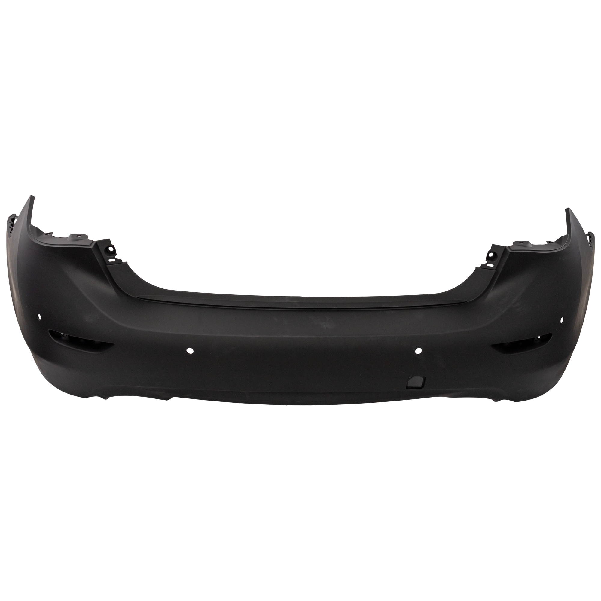 AM Q50-14-17 REAR BUMPER COVER Primed w Object Sensor Holes SKU REPI760129P Partslink IN1100153 OEM 850224GB0H