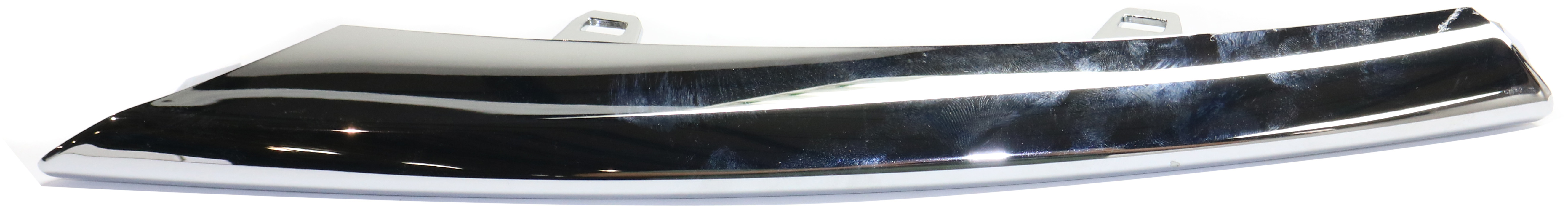 AM XJ 11-17 FRONT BUMPER MOLDING LH Cover Chrome SKU REPJ016106 Partslink JA1046103 OEM C2D25658