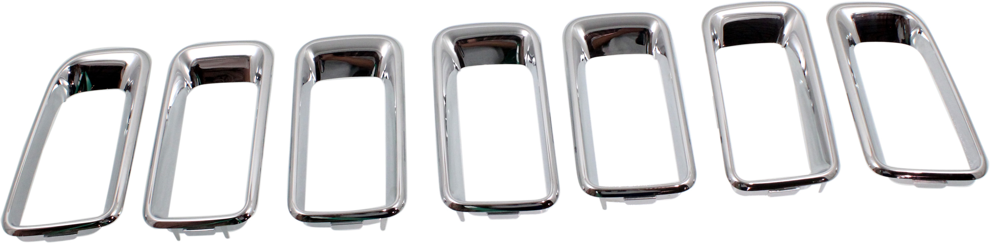 AM COMPASS 11-17 GRILLE MOLDING Chrome Insert 7 Pieces SKU REPJ070701 Partslink CH1210111 OEM 68109865AA