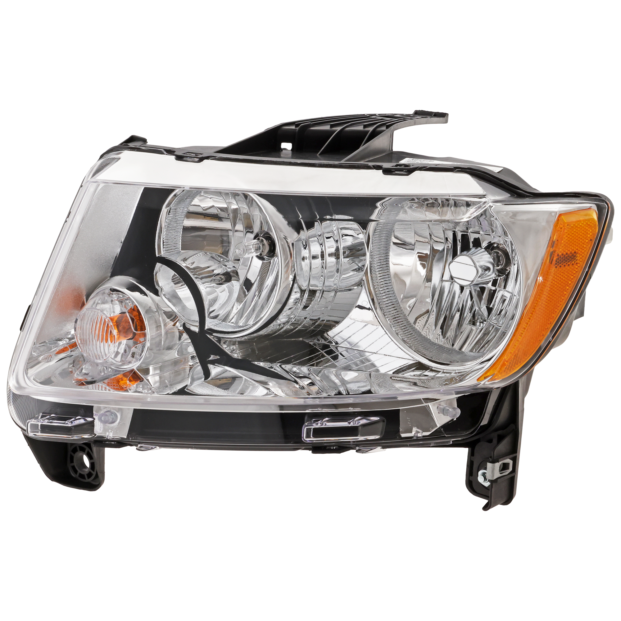 AM COMPASS 11-13 HEAD LAMP LH Assembly Standard Type Code LMB 13-13 w o Black Trim SKU REPJ100122 OEM 68088869AD PFM