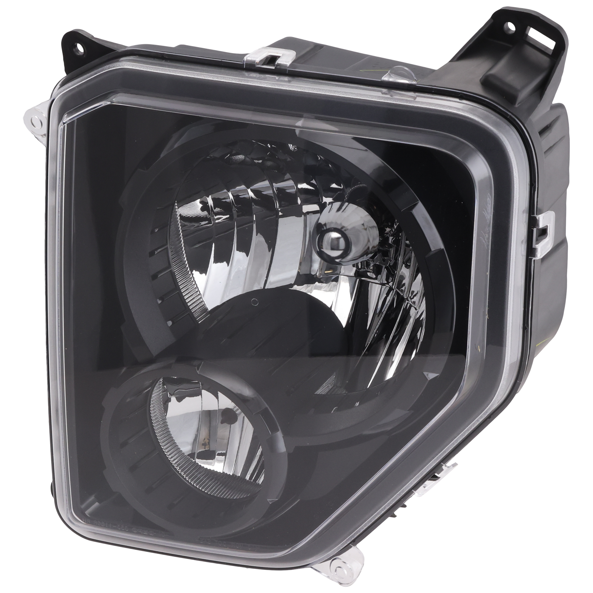 AM LIBERTY 10-12 HEAD LAMP LH Assembly Halogen Black Interior CAPA SKU REPJ100148Q Partslink CH2502227C OEM 68079711AA