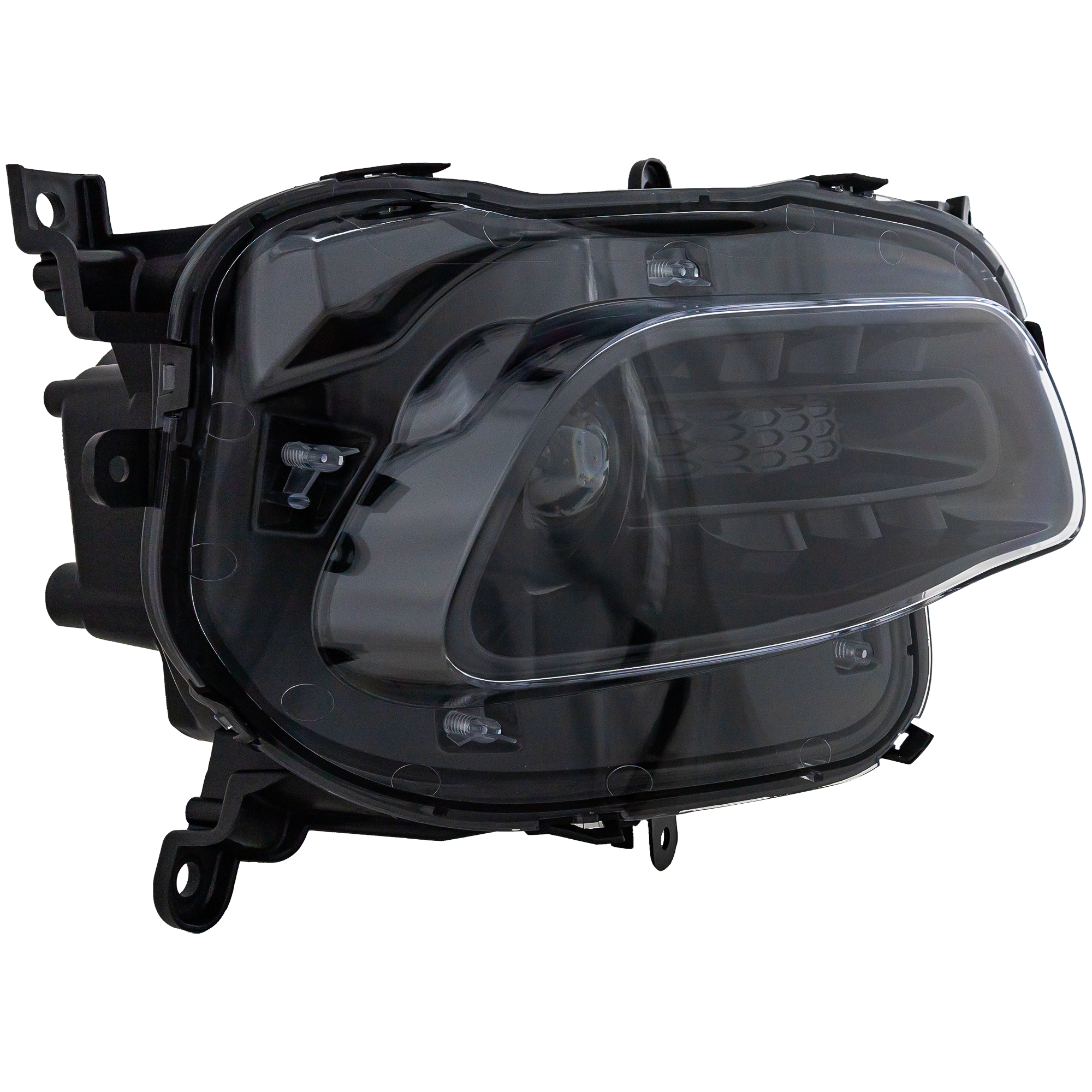 AM CHEROKEE 14-18 HEAD LAMP RH Assembly Halogen w Black Trim CAPA SKU REPJ100155Q Partslink CH2503249C OEM 68102846AE
