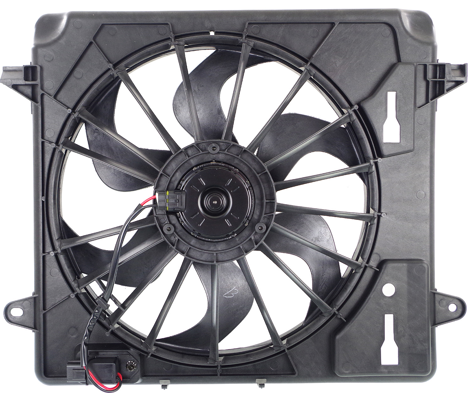AM WRANGLER JK 07-11 RADIATOR FAN ASSEMBLY Includes resistor SKU REPJ160502 Partslink CH3115167 OEM 68039594AA PFM 55056642AC