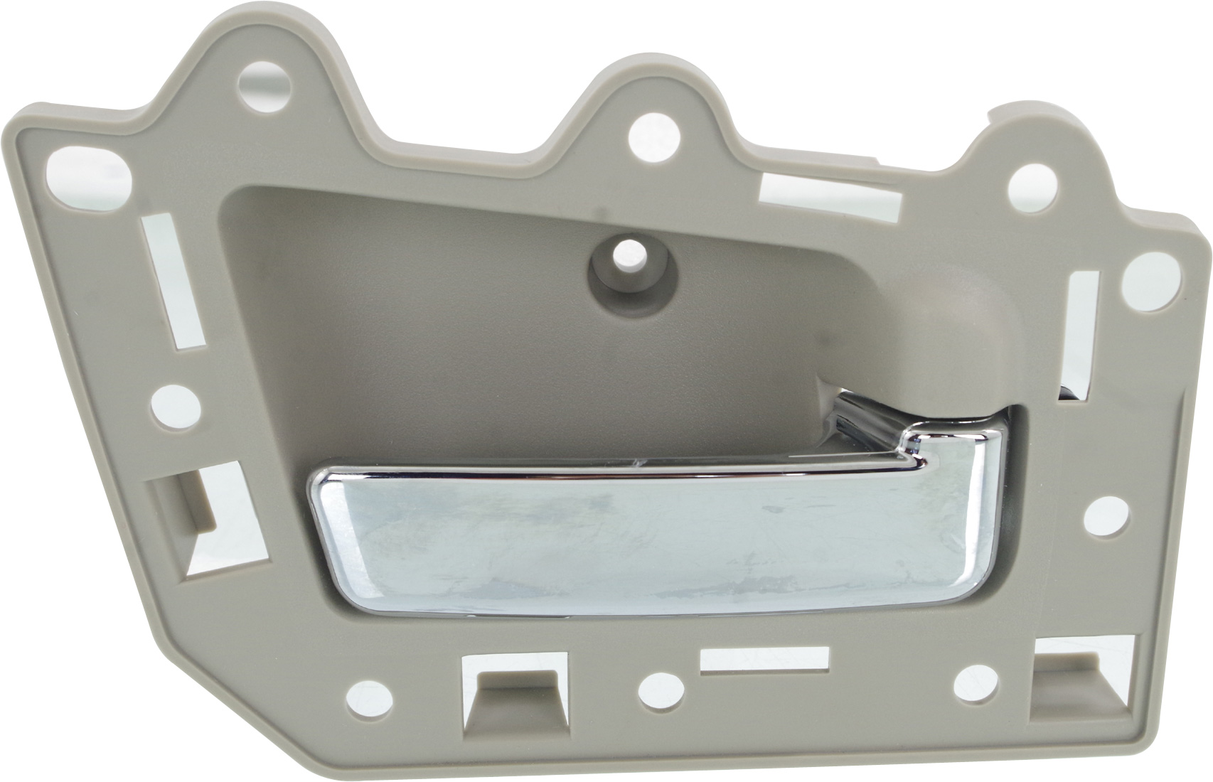 AM GRAND CHEROKEE 05-10 FRONT INTERIOR DOOR HANDLE RH Chrome Lever+Beige Housing w o Keyhole SKU REPJ462121 OEM Performance