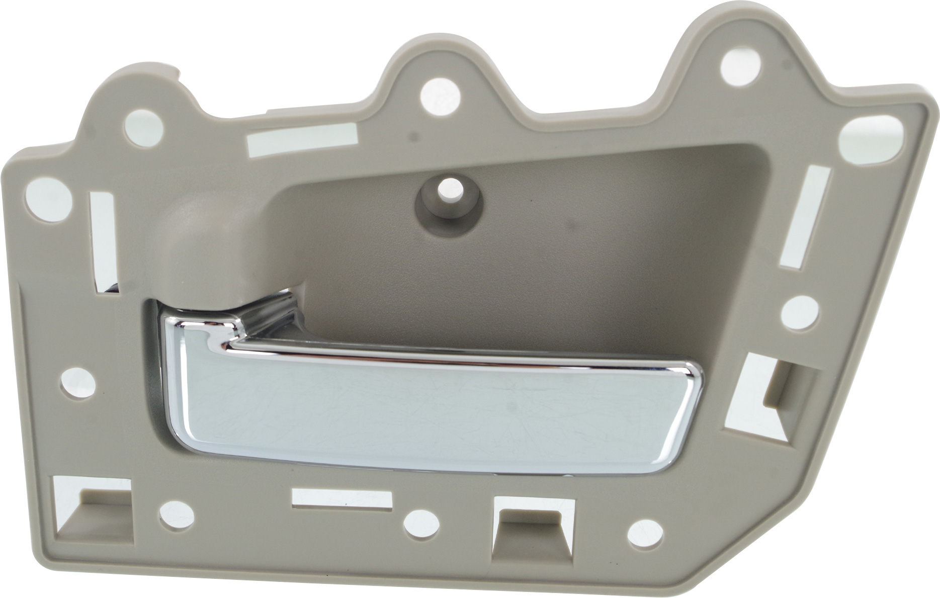 AM GRAND CHEROKEE 05-10 FRONT INTERIOR DOOR HANDLE LH Chrome Lever+Beige Housing w o Keyhole SKU REPJ462122 OEM Performance