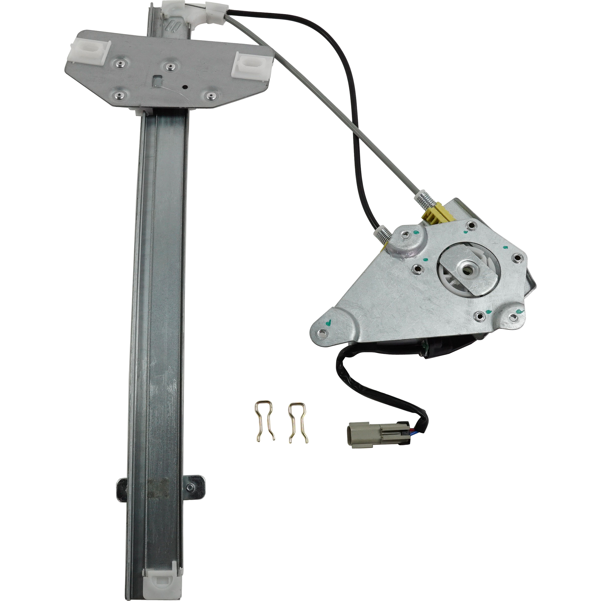 AM LIBERTY 02-06 FRONT WINDOW REGULATOR RH Power w Motor Ball Stud Style w Spring Clip To 2-25-06 SKU REPJ462909 Partslink CH1351155 OEM 68059644AA