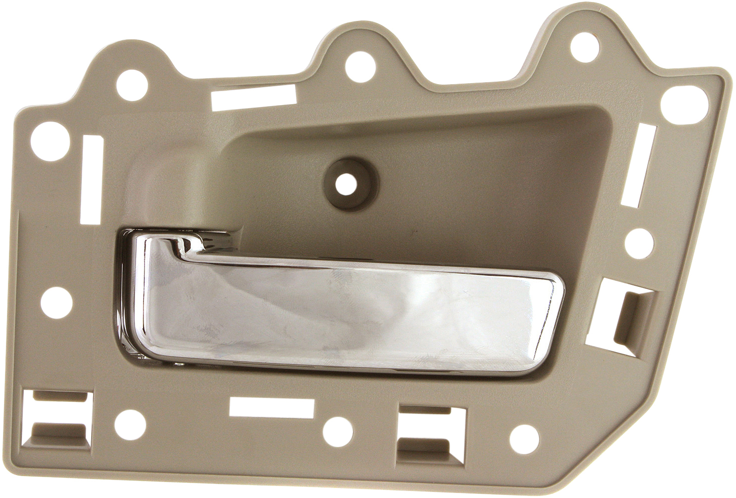 AM GRAND CHEROKEE 05-10 REAR INTERIOR DOOR HANDLE LH Chrome Lever+Beige Housing Plastic SKU REPJ491312 OEM Performance