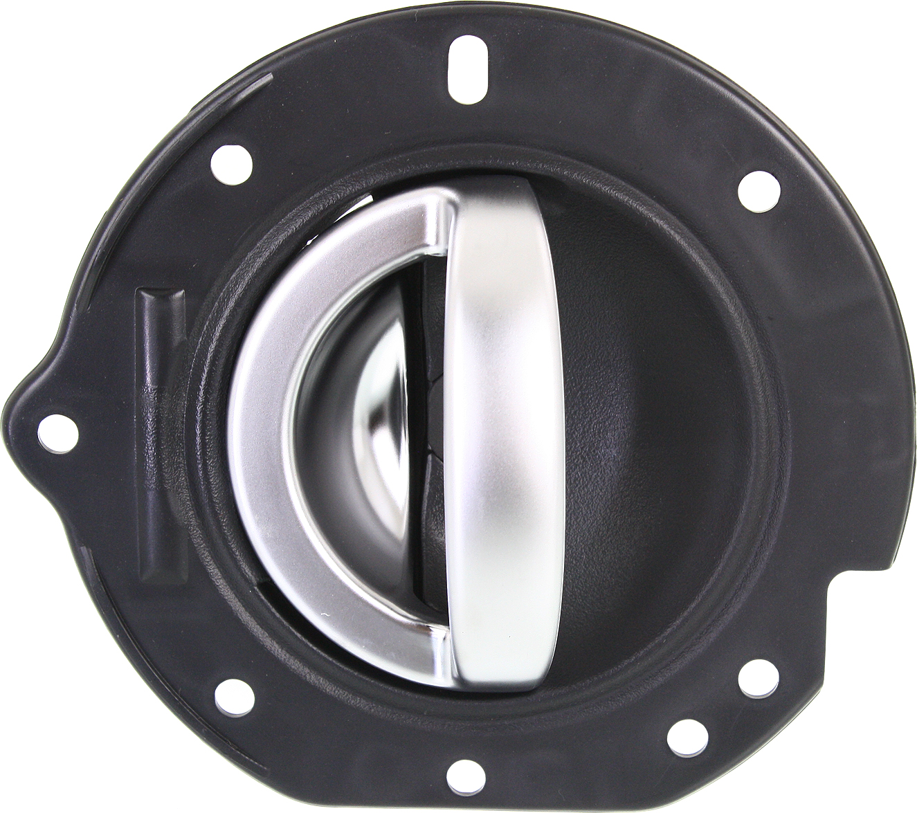 AM LIBERTY 02-07 REAR INTERIOR DOOR HANDLE RH Black Housing w Satin Chrome Handle Plastic SKU REPJ491335