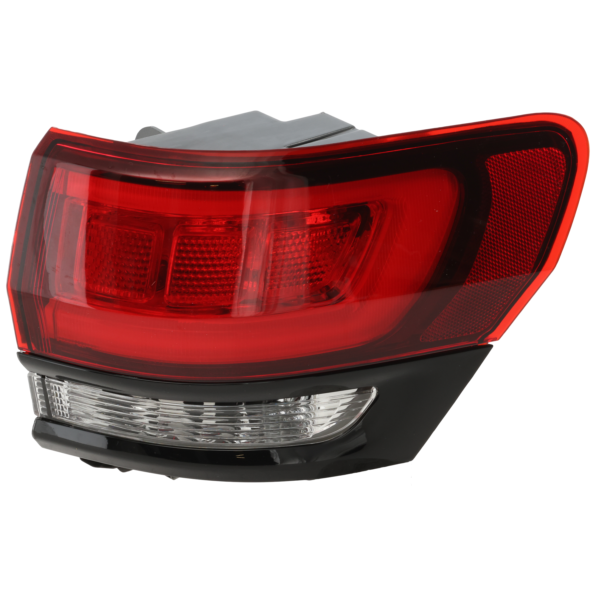 AM GRAND CHEROKEE 14-21 TAIL LAMP RH Outer Assembly w Black Bezel SRT Trackhawk Models SKU REPJ730147 Partslink CH2805108 OEM 68142942AH