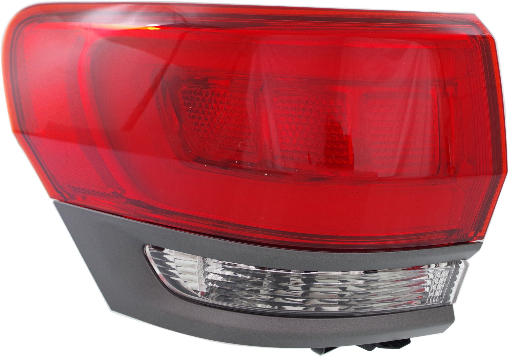 AM GRAND CHEROKEE 14-21 GRAND CHEROKEE WK 22-22 TAIL LAMP LH Outer Assembly Halogen Exc. SRT Trailhawk Trackhawk Models w Gray Trim w Platinum Insert CAPA SKU REPJ730162Q Partslink CH2804110C OEM 68236105AC