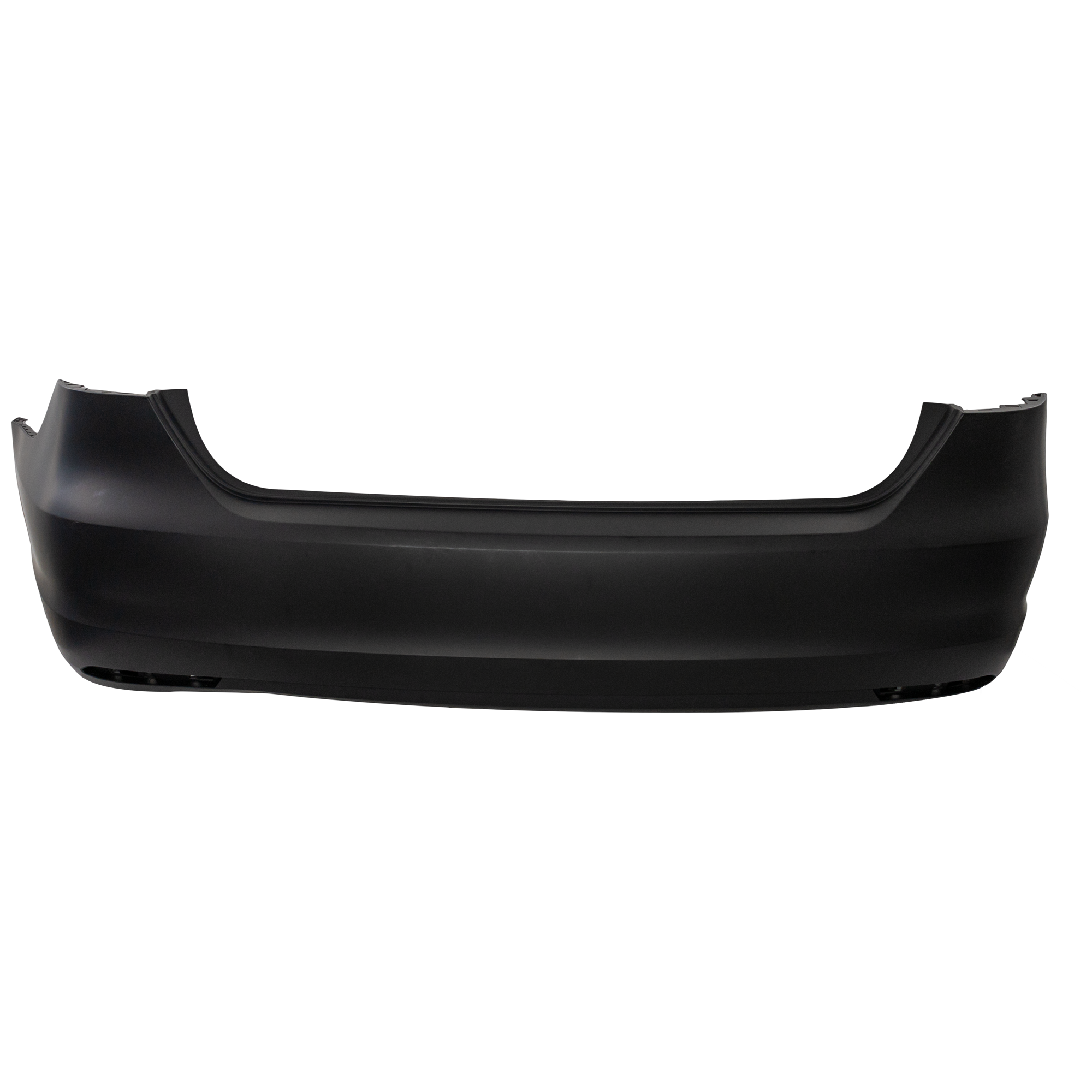 AM JETTA 11-14 REAR BUMPER COVER Prmd w o Park Assist Snsr Holes Exc. Hybrid GLI Models Sedan CAPA SKU REPJ760117PQ Partslink VW1100186C OEM 5C6807418AGRU