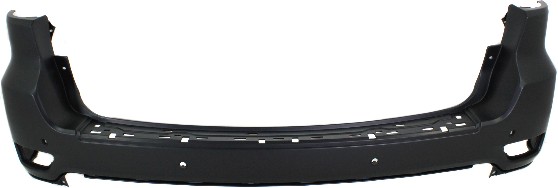 AM GRAND CHEROKEE 11-15 REAR BUMPER COVER Primed w o Blnd Spt Dtctn w Parking Aid Snsr Holes Exc. SRT Models CAPA SKU REPJ760120PQ Partslink CH1100954C OEM 1VQ66TZZAA