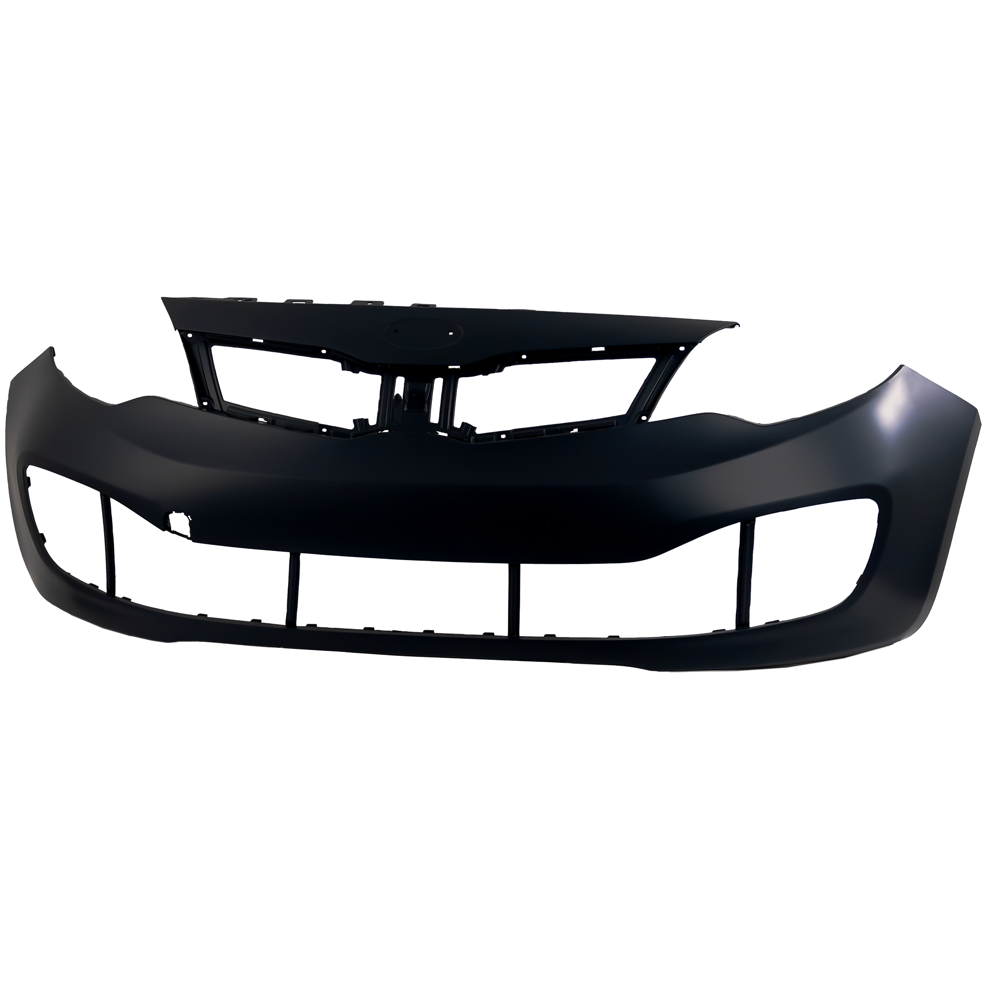 AM RIO 12-15 FRONT BUMPER COVER Primed Sedan SKU REPK010316P Partslink KI1000159 OEM 865111W000