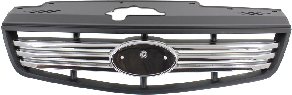 AM RIO5-06-10 RIO 07-10 GRILLE Black Shell and Insert w Chrome Insert Hatchback Sedan SKU REPK070110 Partslink KI1200129 OEM 863611G210