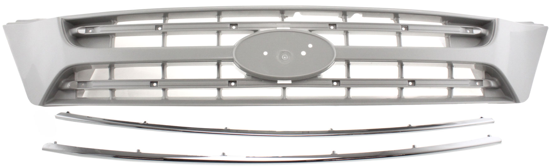 AM SEDONA 06-12 GRILLE Upper Silver Shell and Insert w Chrome Insert Molding w Sport Pkg SKU REPK070111 Partslink KI1200137 OEM 863504D001