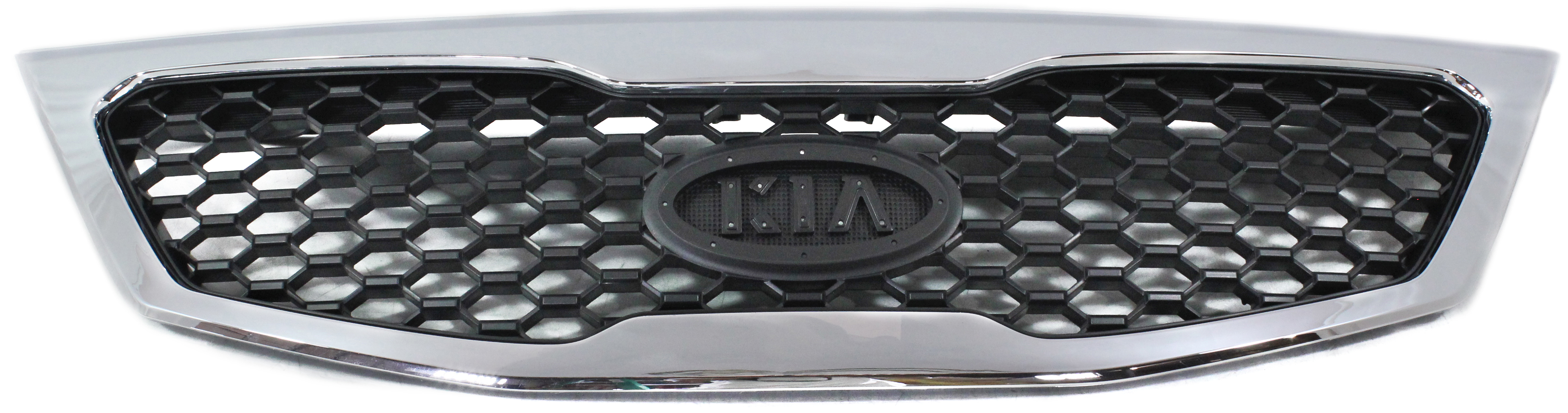AM SORENTO 11-13 GRILLE Chrome Shell Painted Black Insert w o Sport Pkg SKU REPK070117 Partslink KI1200140 OEM 863502P000