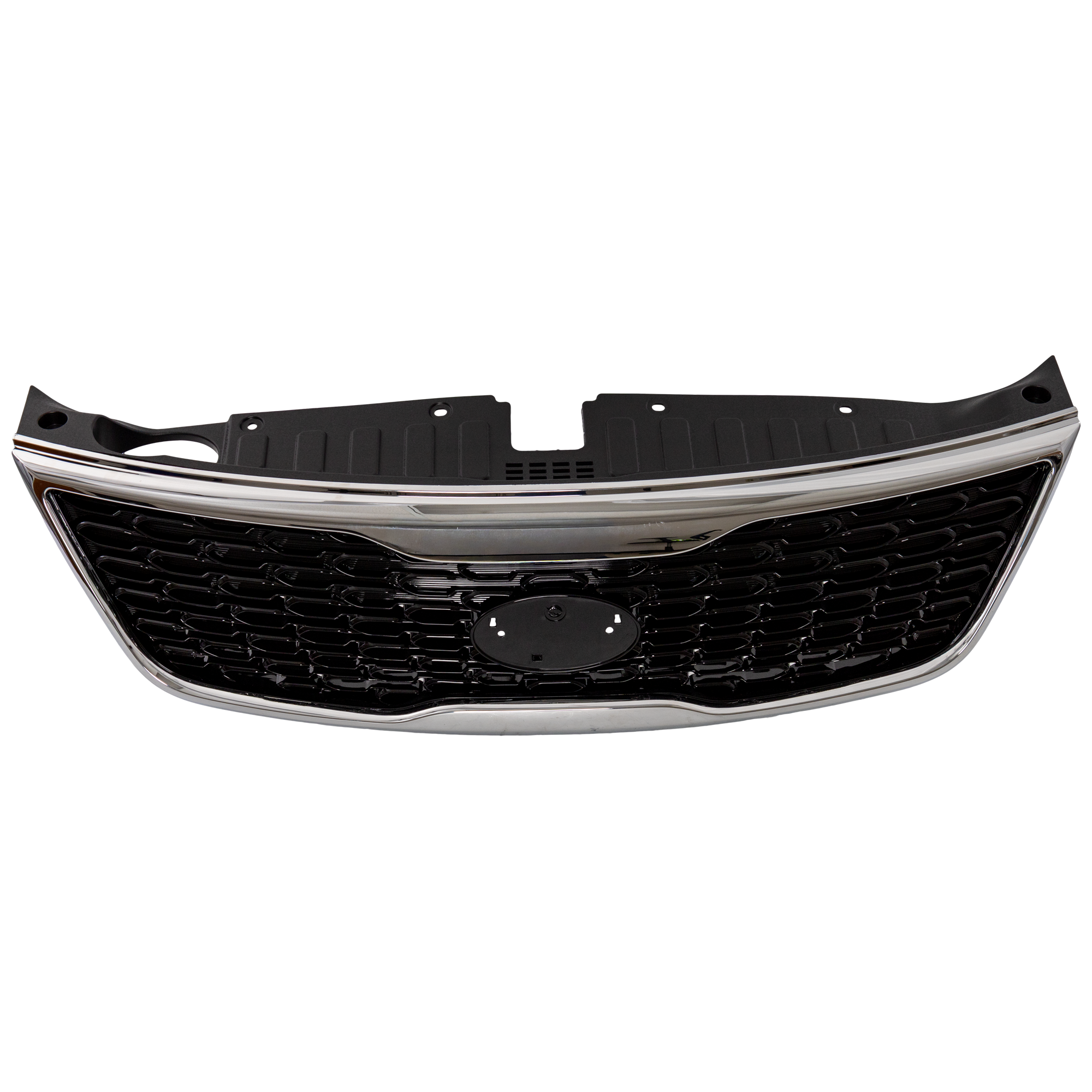 AM SORENTO 14-15 GRILLE Painted Black Shell and Insert w Chrome Molding w o Sport Pkg CAPA SKU REPK070126Q Partslink KI1200155C OEM 863501U500