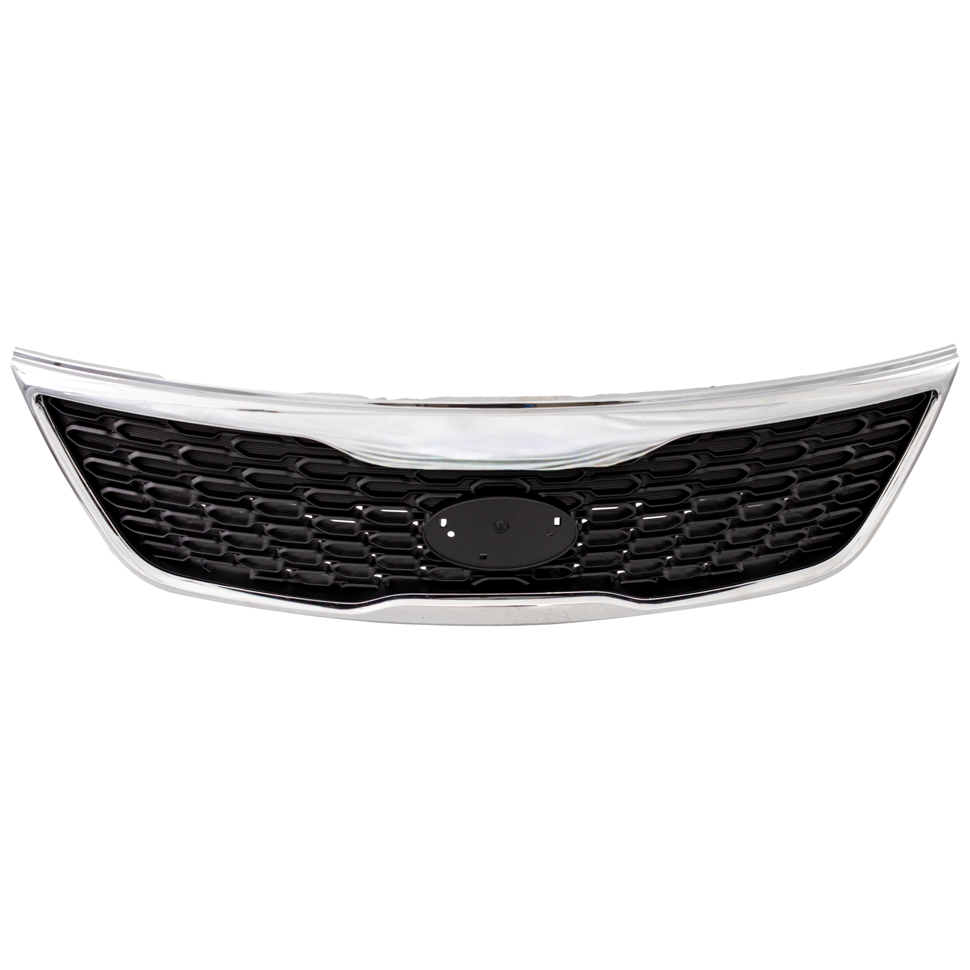 AM SORENTO 14-15 GRILLE Painted Black Shell and Insert w Chrome Molding w o Sport Pkg SKU REPK070126 Partslink KI1200155 OEM 863501U500