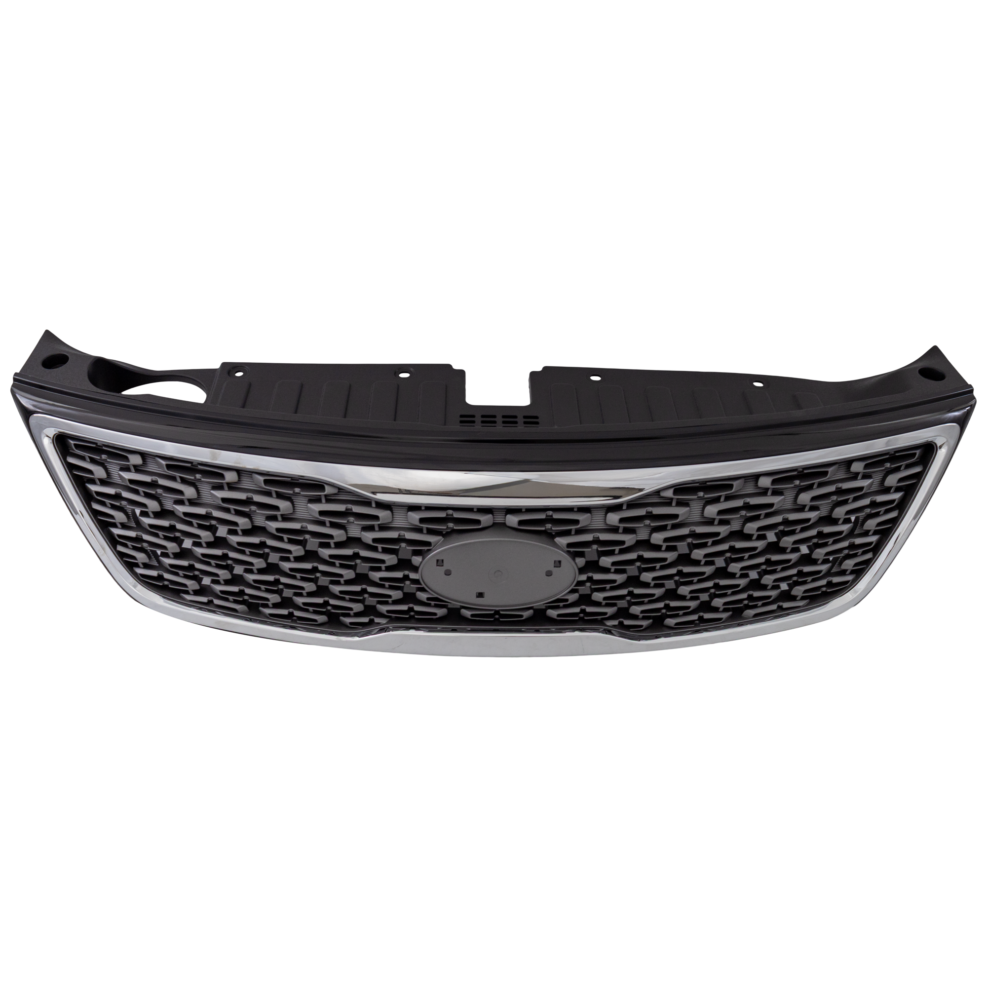 AM SORENTO 14-15 GRILLE Painted Silver Shell and Insert w Chrome Molding and Sport Pkg CAPA SKU REPK070127Q Partslink KI1200157C OEM 863501U700