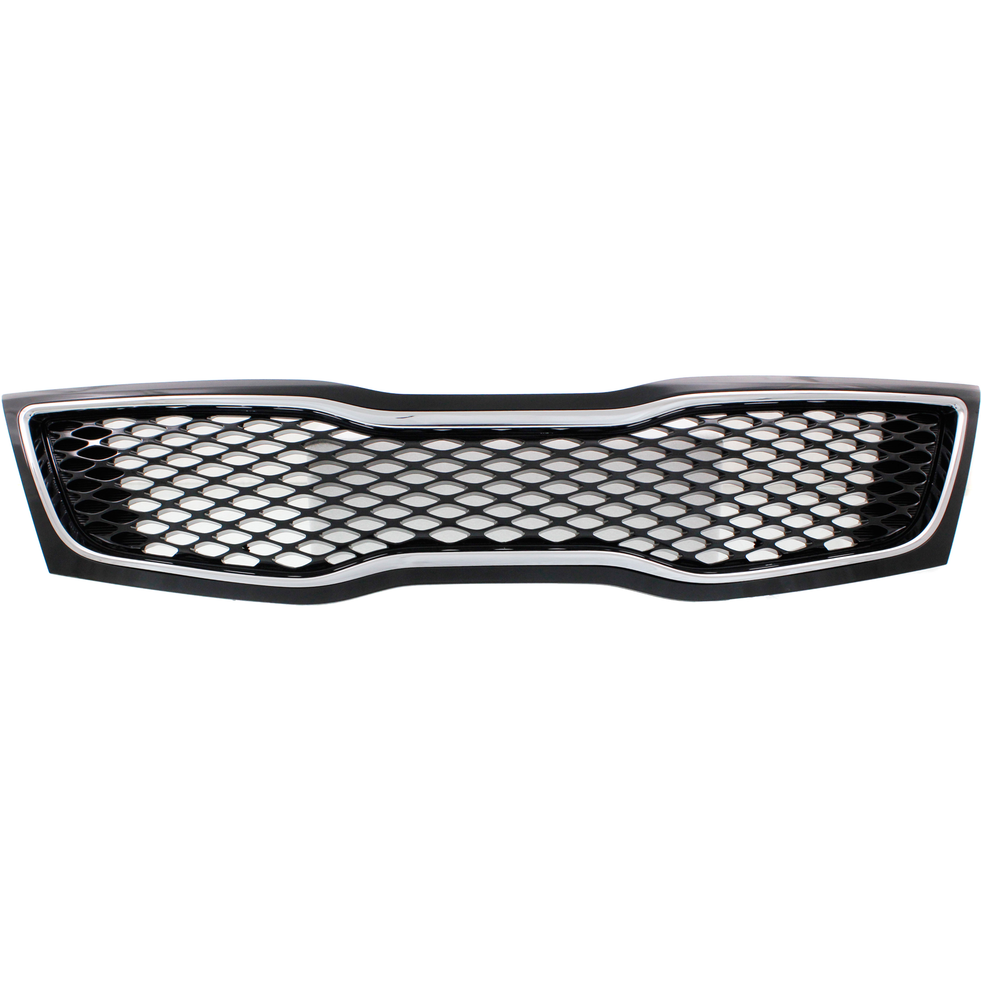 AM OPTIMA 14-16 GRILLE Black Shell and Insert w Chrome Molding 14-15 LX Hybrid LX Models USA Built Vehicle SKU REPK070131 Partslink KI1200163 OEM 863504U500-863504C500