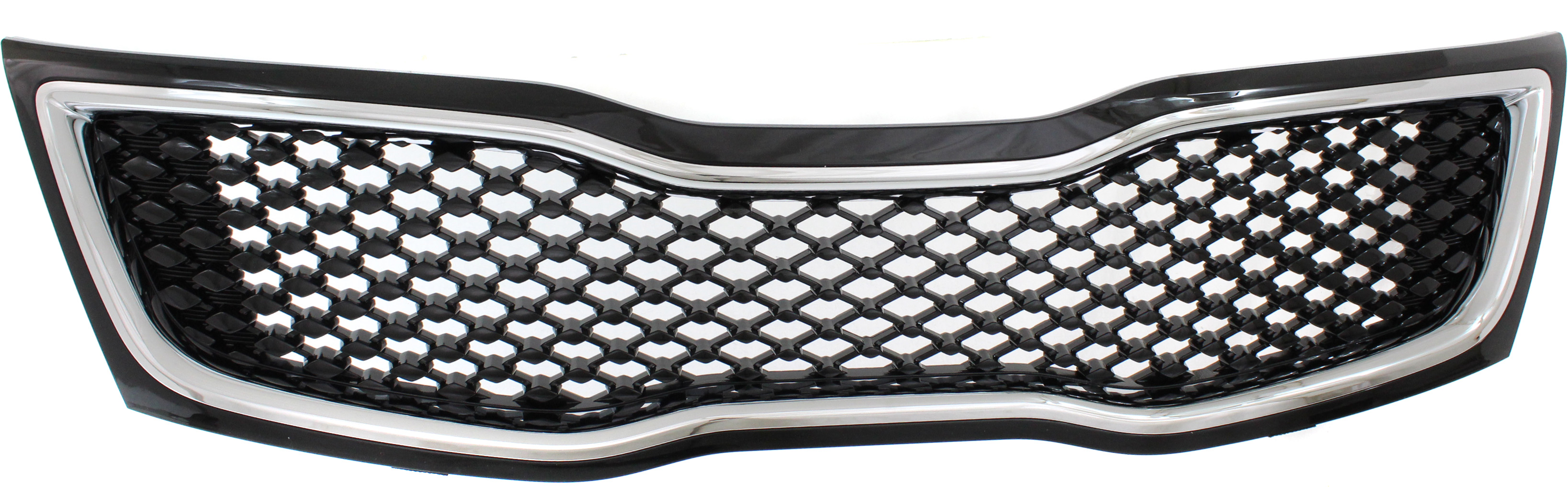 AM OPTIMA 14-15 GRILLE Black Shell and Insert w Chrome Molding Exc. LX Hybrid Models USA Built Vehicle SKU REPK070132 Partslink KI1200161 OEM 863504C700