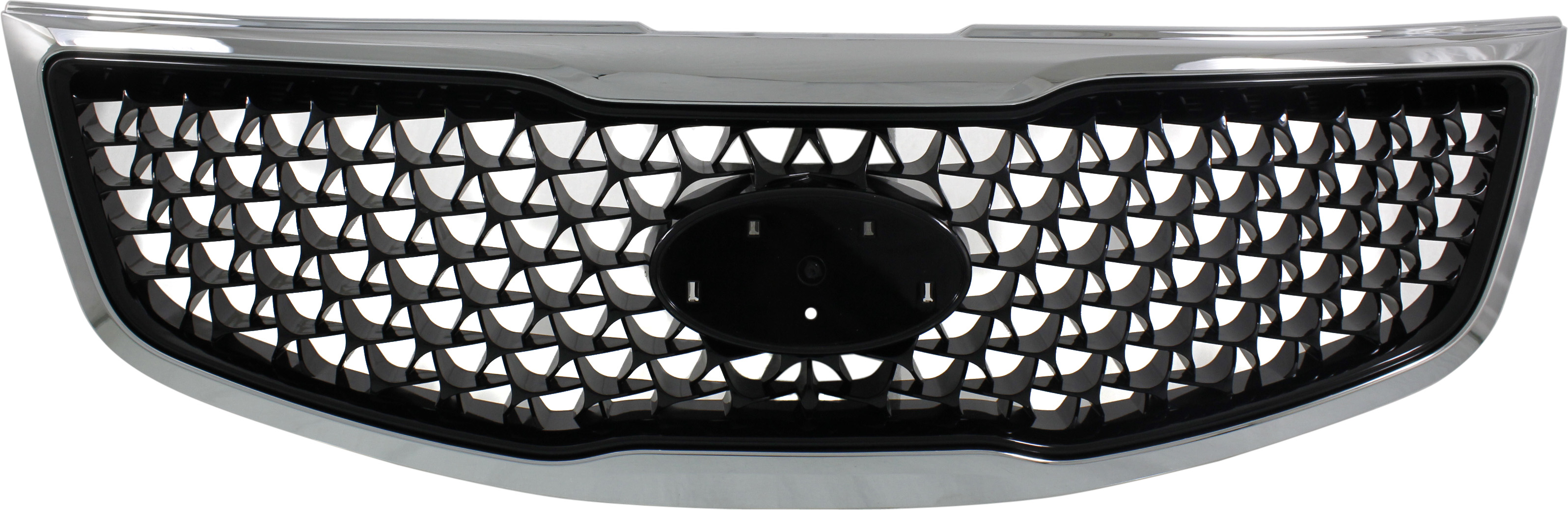 AM SPORTAGE 14-16 GRILLE Black Shell and Insert w Chrome Molding 2.4L Eng. CAPA SKU REPK070134Q Partslink KI1200162C OEM 863503W500