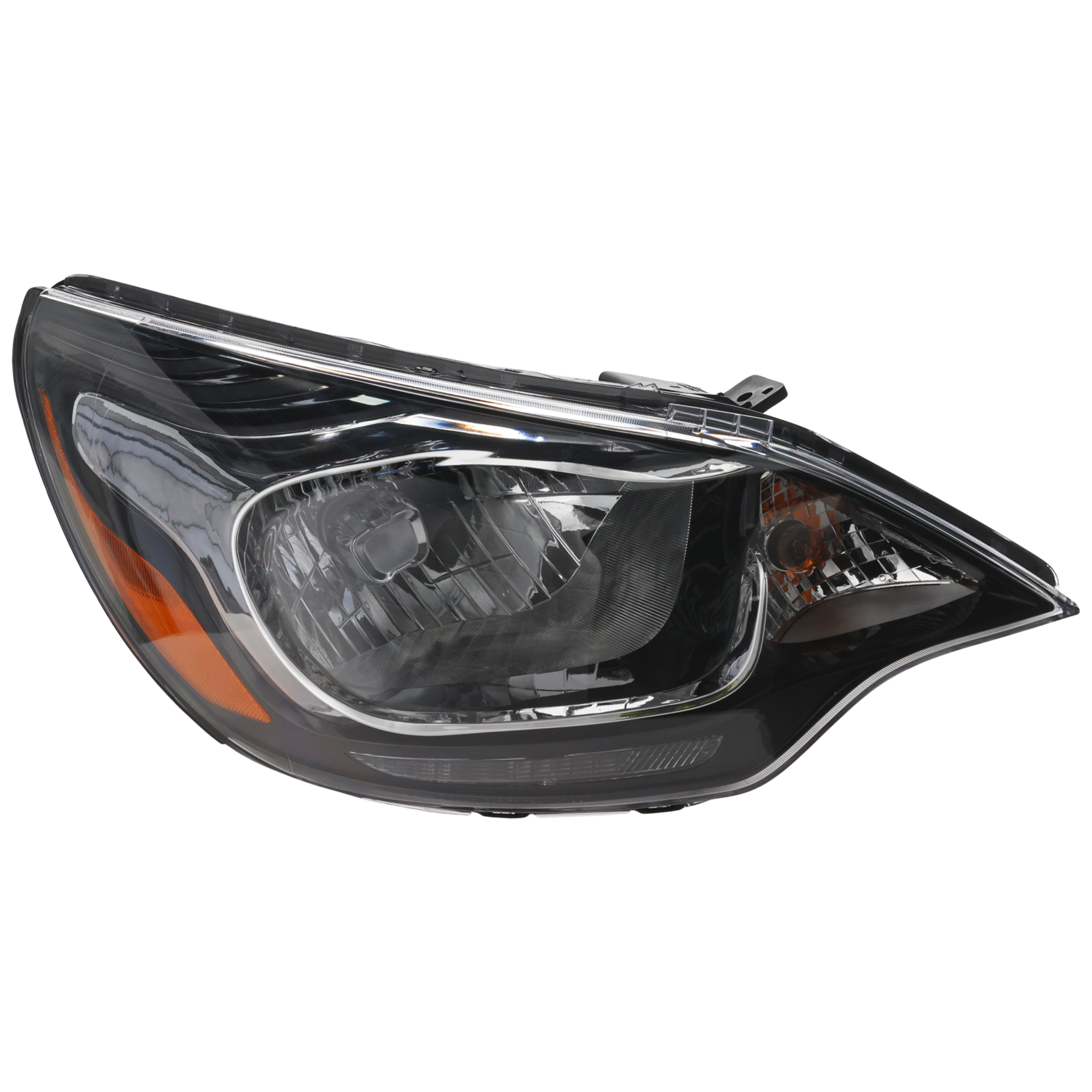 AM RIO 12-17 HEAD LAMP RH Assembly Halogen w o LED Position Light Sedan CAPA SKU REPK100155Q Partslink KI2503159C OEM 921021W100