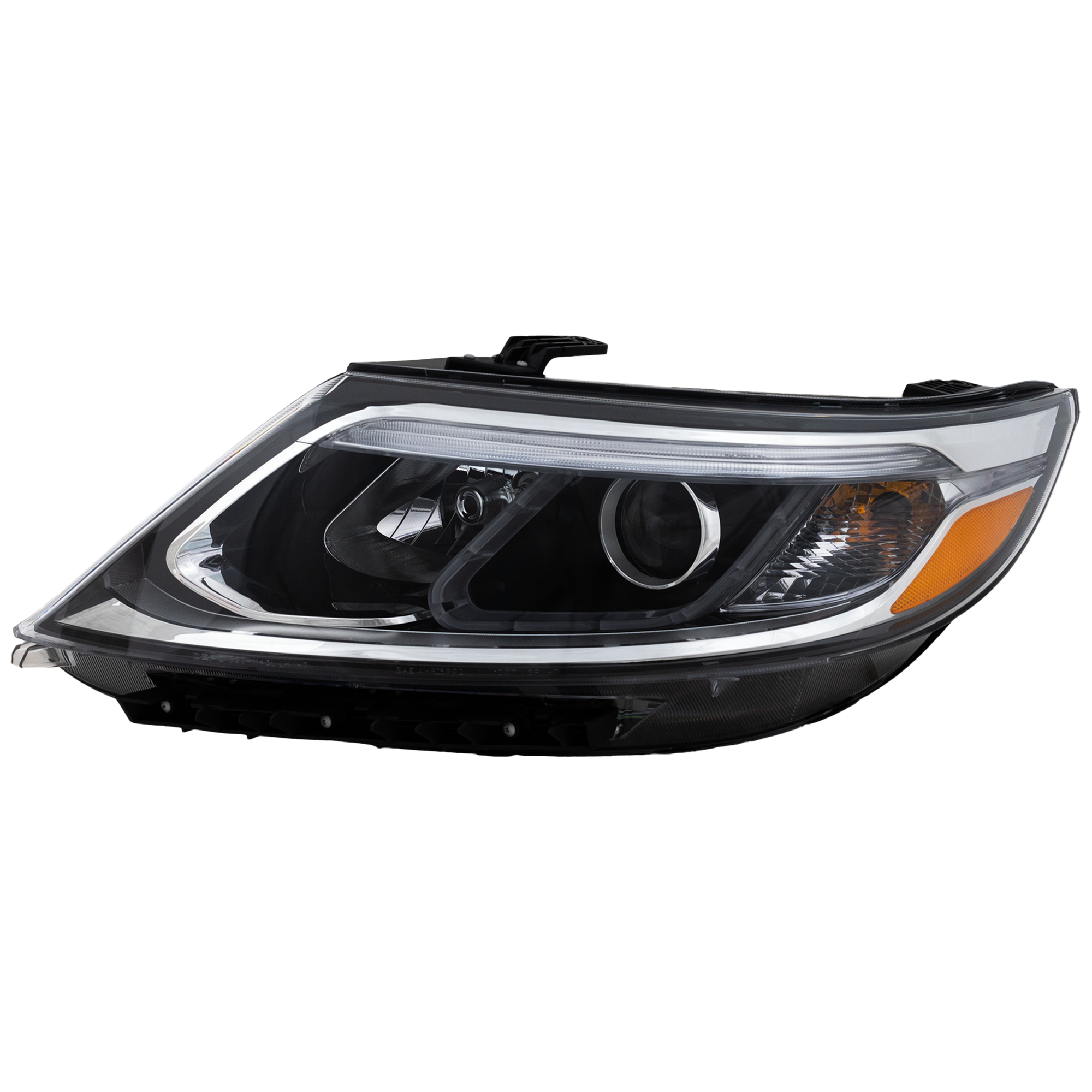 AM SORENTO 14-15 HEAD LAMP LH Assembly Halogen LX Model Without LED Accents and Auto Level Control SKU REPK100162 Partslink KI2502164 OEM 921011U500