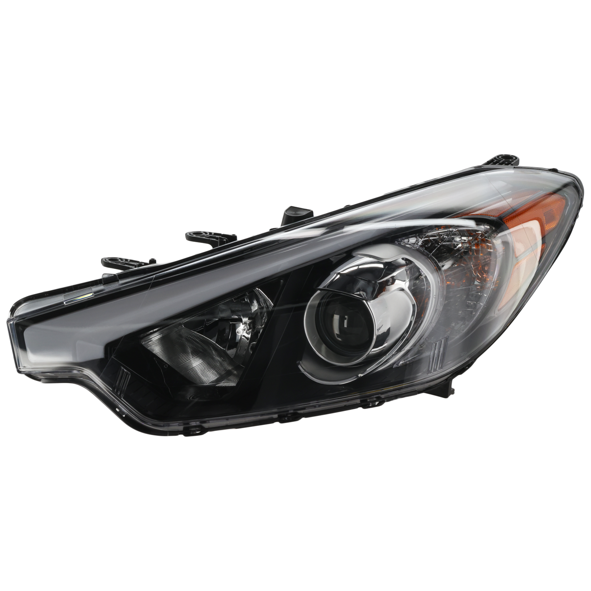 AM FORTE 14-16 HEAD LAMP LH Assembly Halogen w o LED Position Light LX Model Sedan CAPA SKU REPK100170Q Partslink KI2502170C OEM 92101A7200