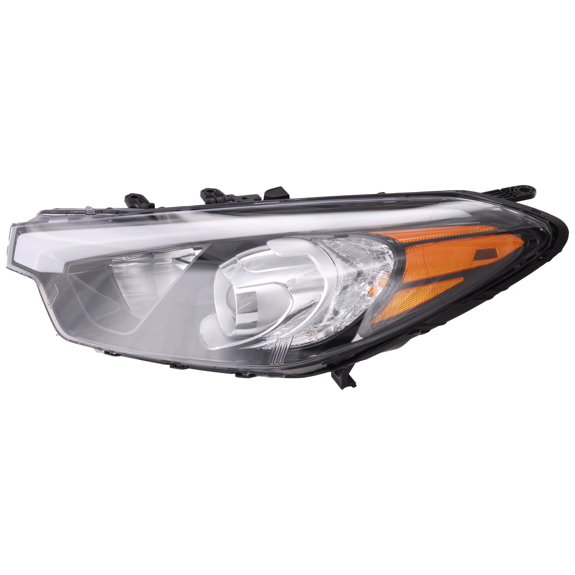 AM FORTE 14-16 HEAD LAMP LH Assembly Halogen w o LED Position Light LX Model Sedan SKU REPK100170 Partslink KI2502170 OEM 92101A7200