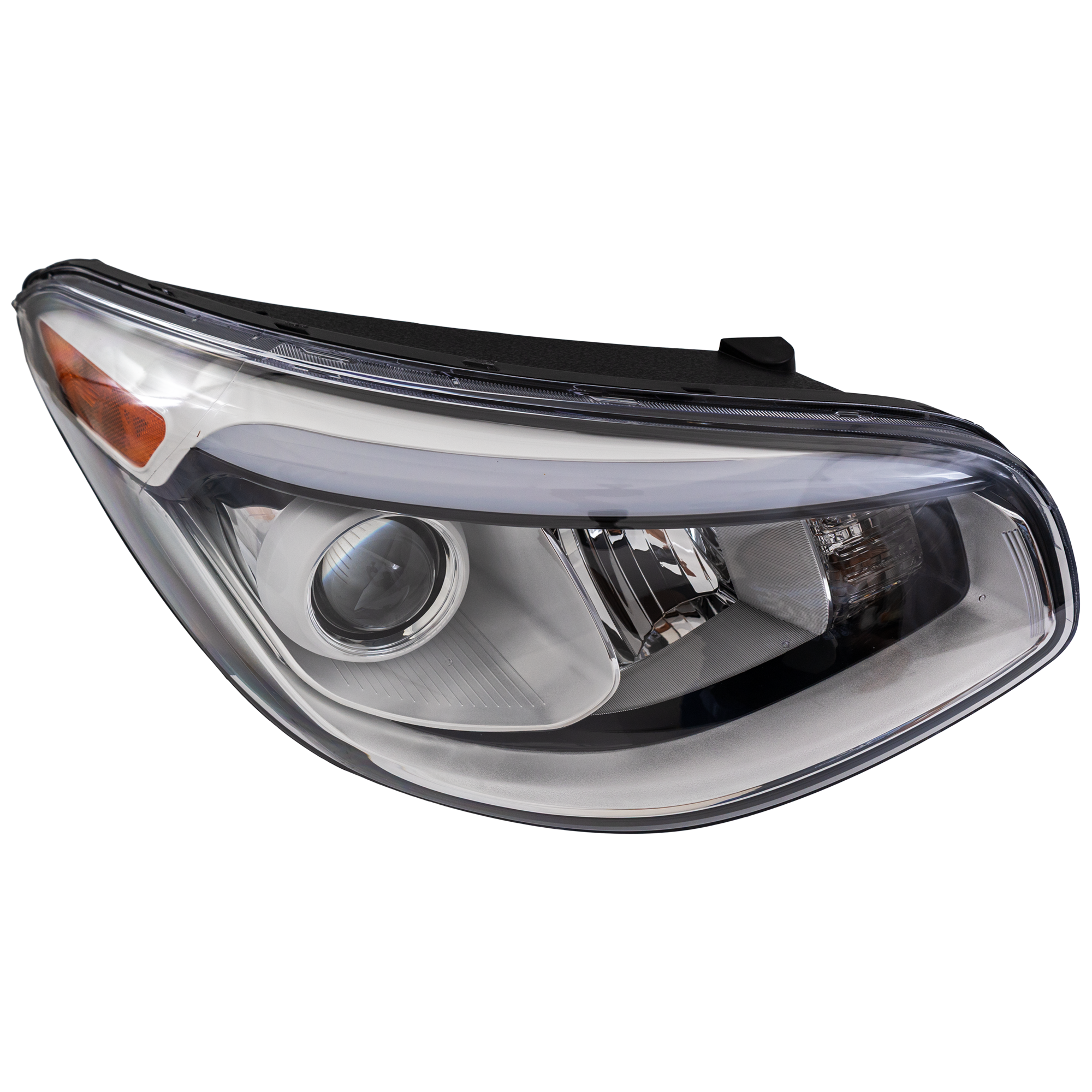 AM SOUL 14-16 HEAD LAMP RH Assembly Halogen Projector Type w o Leveling System SKU REPK100175 Partslink KI2503168 OEM 92102B2050