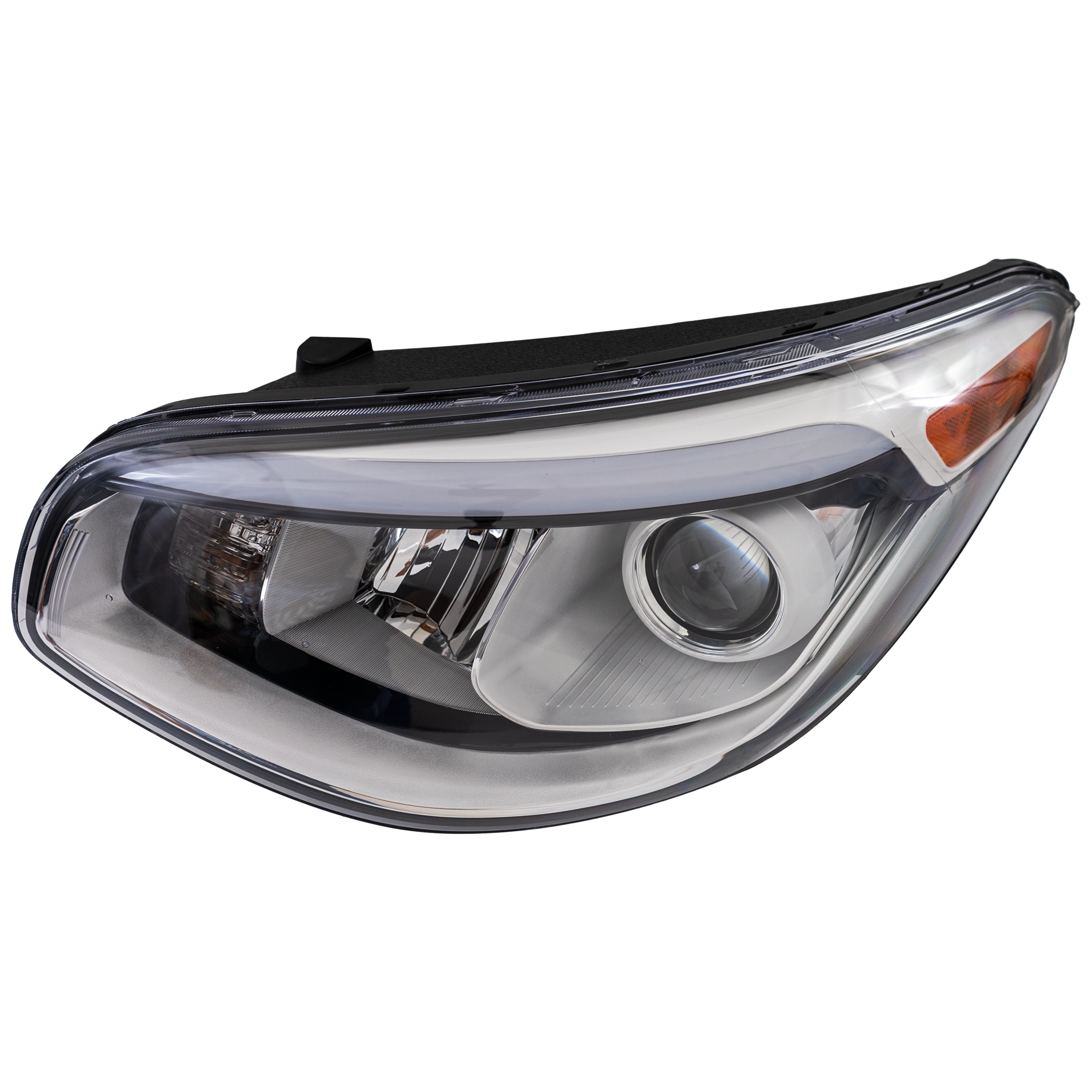 AM SOUL 14-16 HEAD LAMP LH Assembly Halogen Projector Type w o Leveling System SKU REPK100176 Partslink KI2502168 OEM 92101B2050