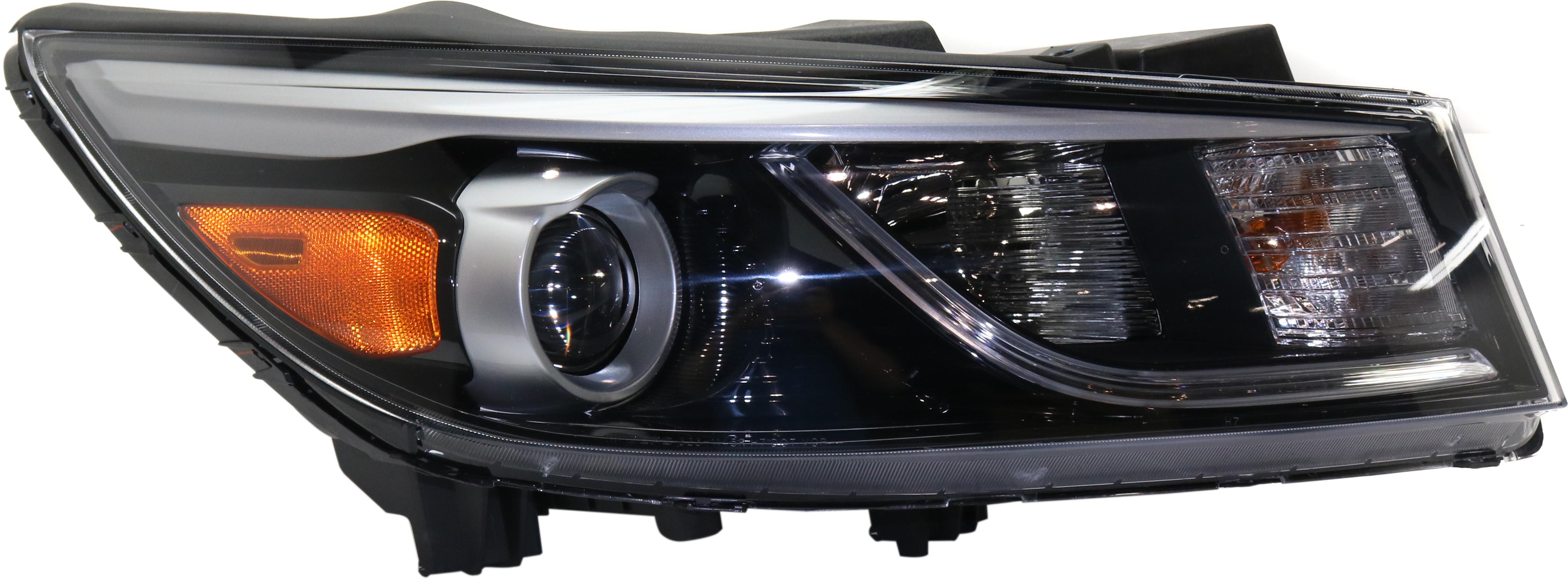 AM SEDONA 15-18 HEAD LAMP RH Assembly Halogen w o LED Position Light CAPA SKU REPK100187Q Partslink KI2503181C OEM 92102A9110