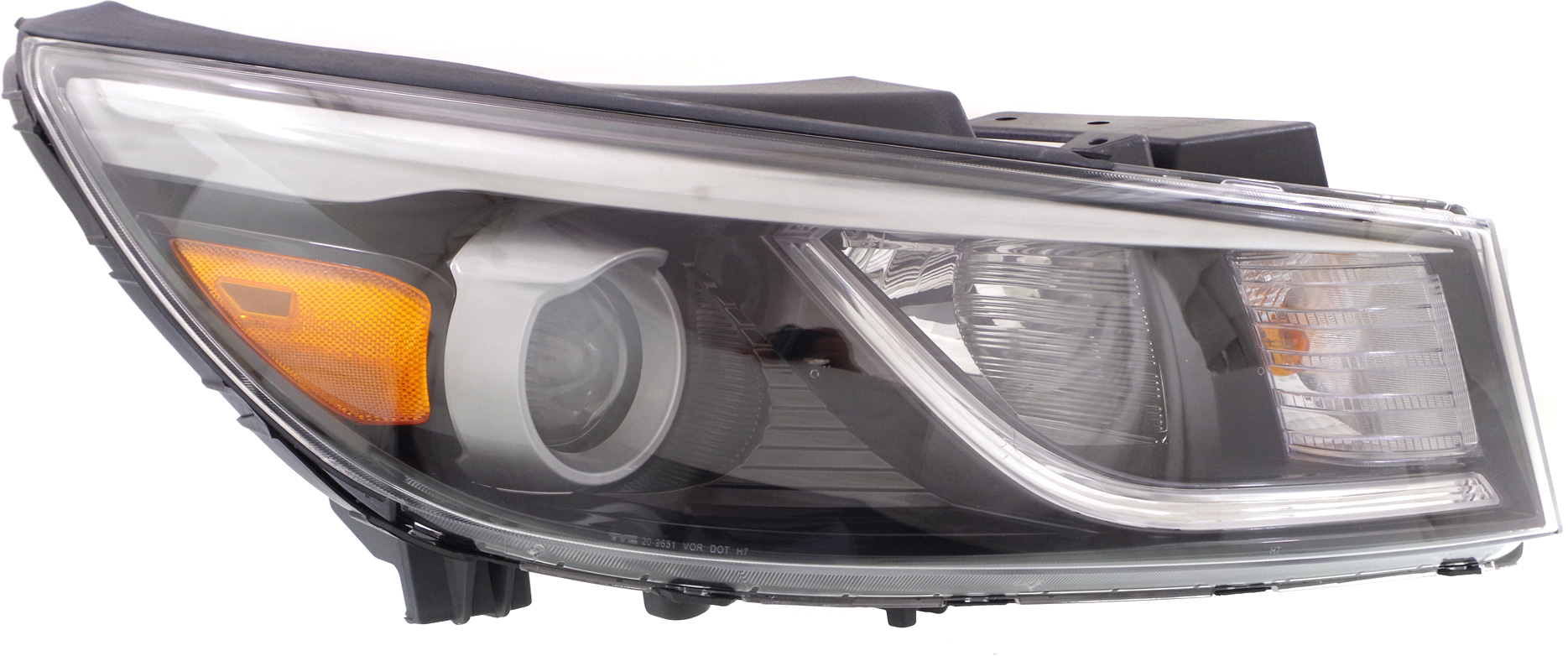 AM SEDONA 15-18 HEAD LAMP RH Assembly Halogen w o LED Position Light SKU REPK100187 Partslink KI2503181 OEM 92102A9110
