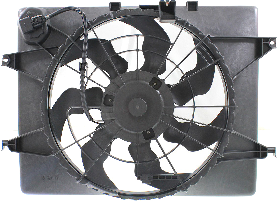 AM OPTIMA 11-14 RADIATOR FAN ASSEMBLY 2.4L Exc. Hybrid Models Includes resistor SKU REPK160920 Partslink KI3115136 HY3115129 OEM 253803R170-253803Q170-253803R6
