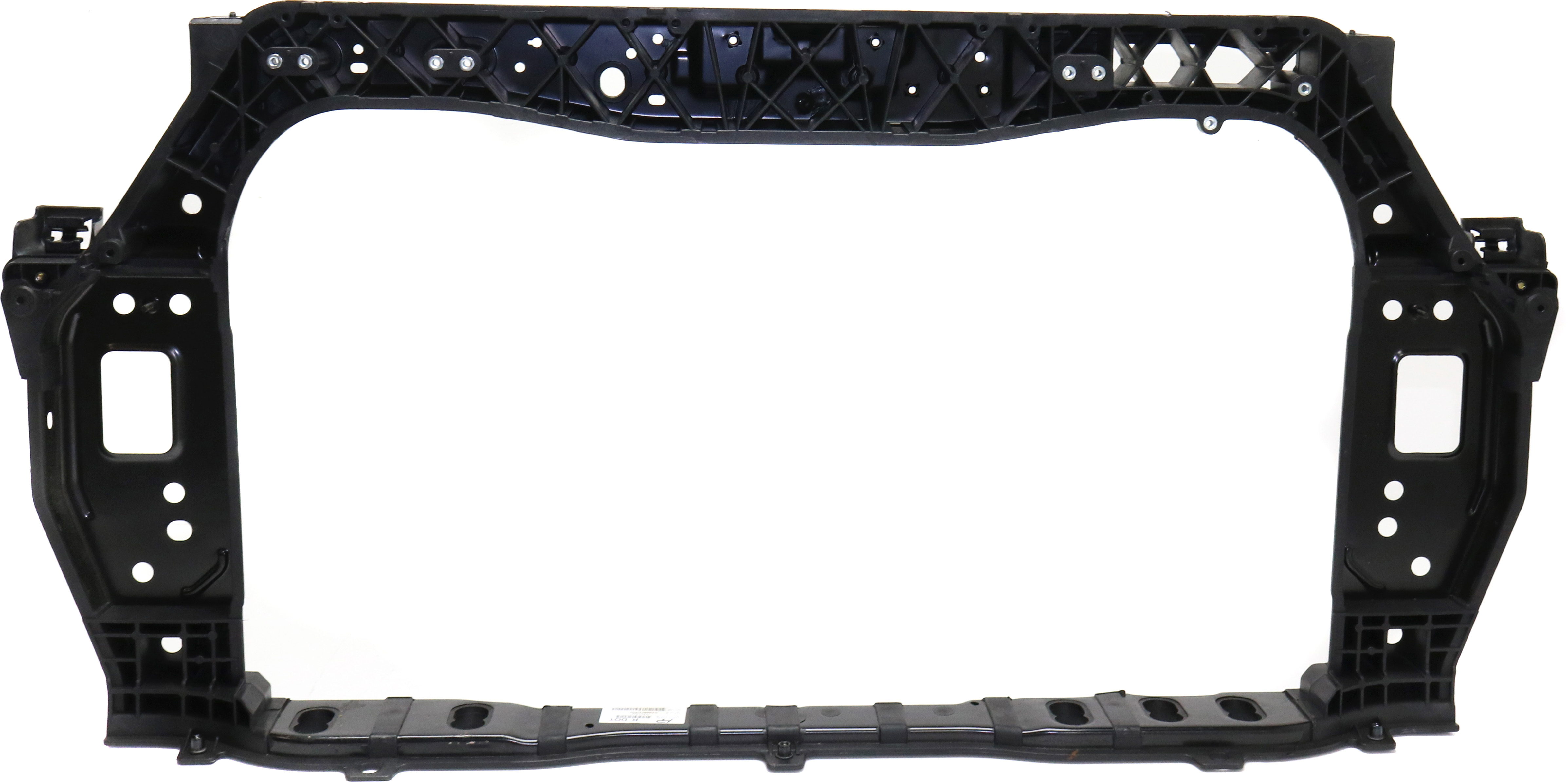 AM RIO 16-17 RADIATOR SUPPORT Assembly Plastic with Steel Hatchback Sedan From 5-13-15 SKU REPK250122 Partslink KI1225179 OEM 641011W003