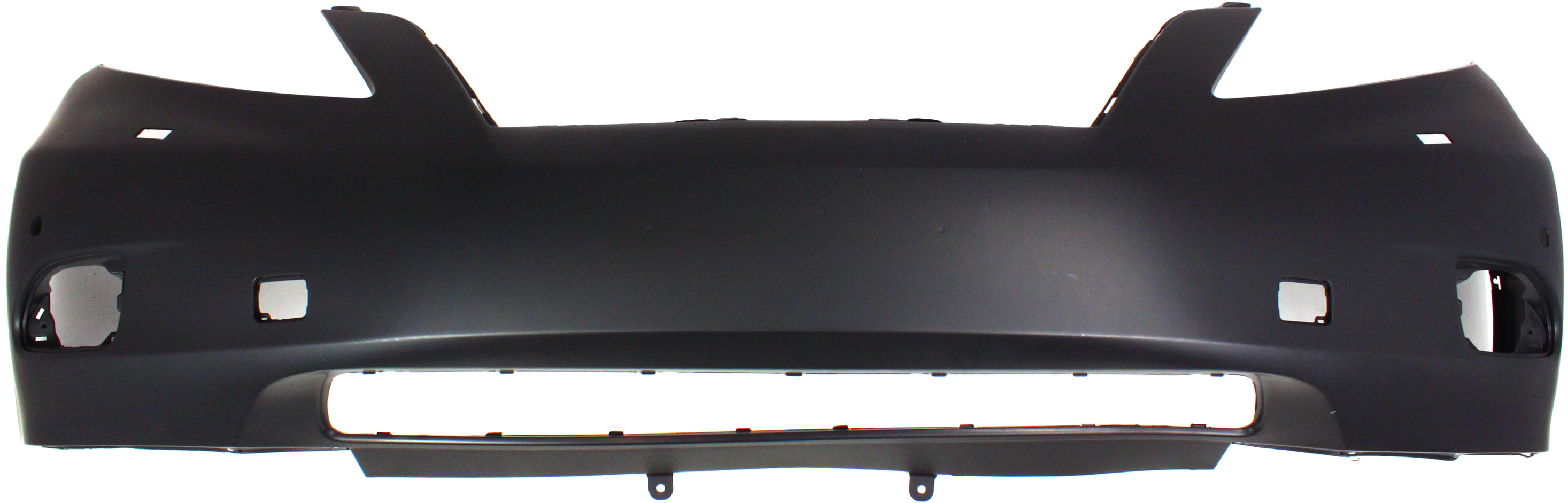 AM RX350-10-12 FRONT BUMPER COVER Primed w Premium Pkg Canada Built Vehicle w Park Assist Sensor Holes SKU REPL010310P Partslink LX1000193 OEM 521190E909