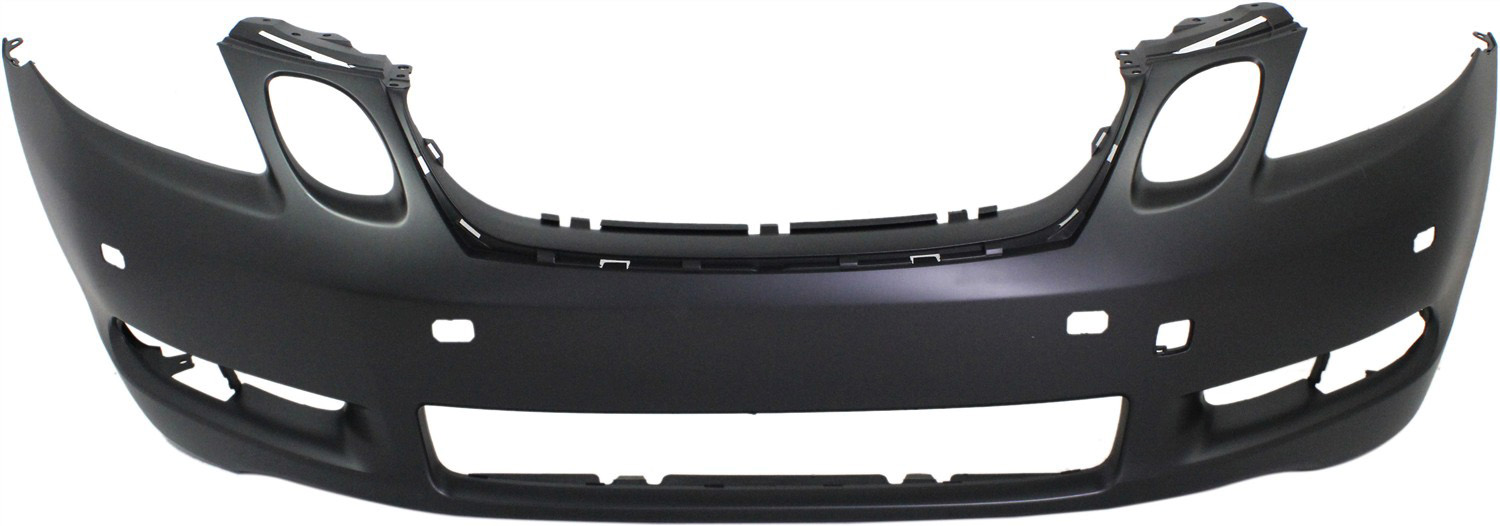 AM GS430-06-07 FRONT BUMPER COVER Primed w o HLW Holes w Park Assist Sensor Holes SKU REPL010359P Partslink LX1000153 OEM 5211930962