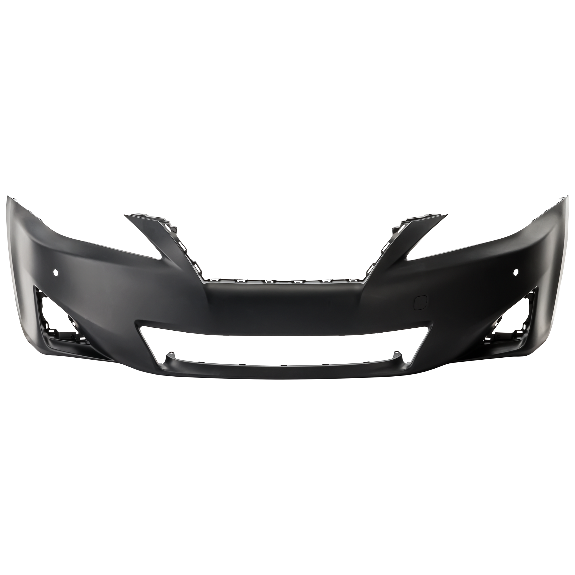 AM IS250 IS350-11-13 FRONT BUMPER COVER Primed w o Headlight Washer Holes w Park Distance Control Sensor Holes Exc. C Model SKU REPL010368P Partslink LX1000217 OEM 5211953980