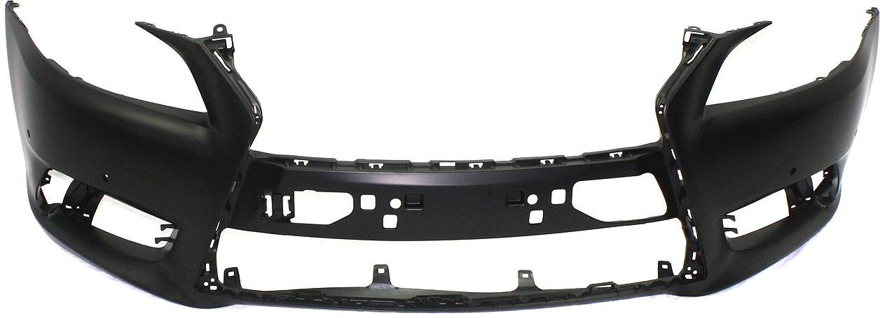 AM LS600H 13-13 LS460-13-17 FRONT BUMPER COVER Primed LS460 w o F Sport Pkg w o HLW Holes Base Model CAPA SKU REPL010388PQ Partslink LX1000254C OEM 521195C903