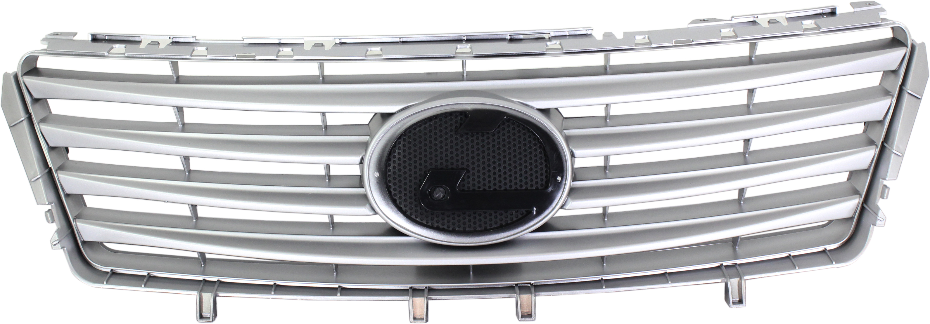 AM ES350-10-12 GRILLE Painted Silver Shell and Insert w o Pre Collision System SKU REPL070111 Partslink LX1200130 OEM 5311233080