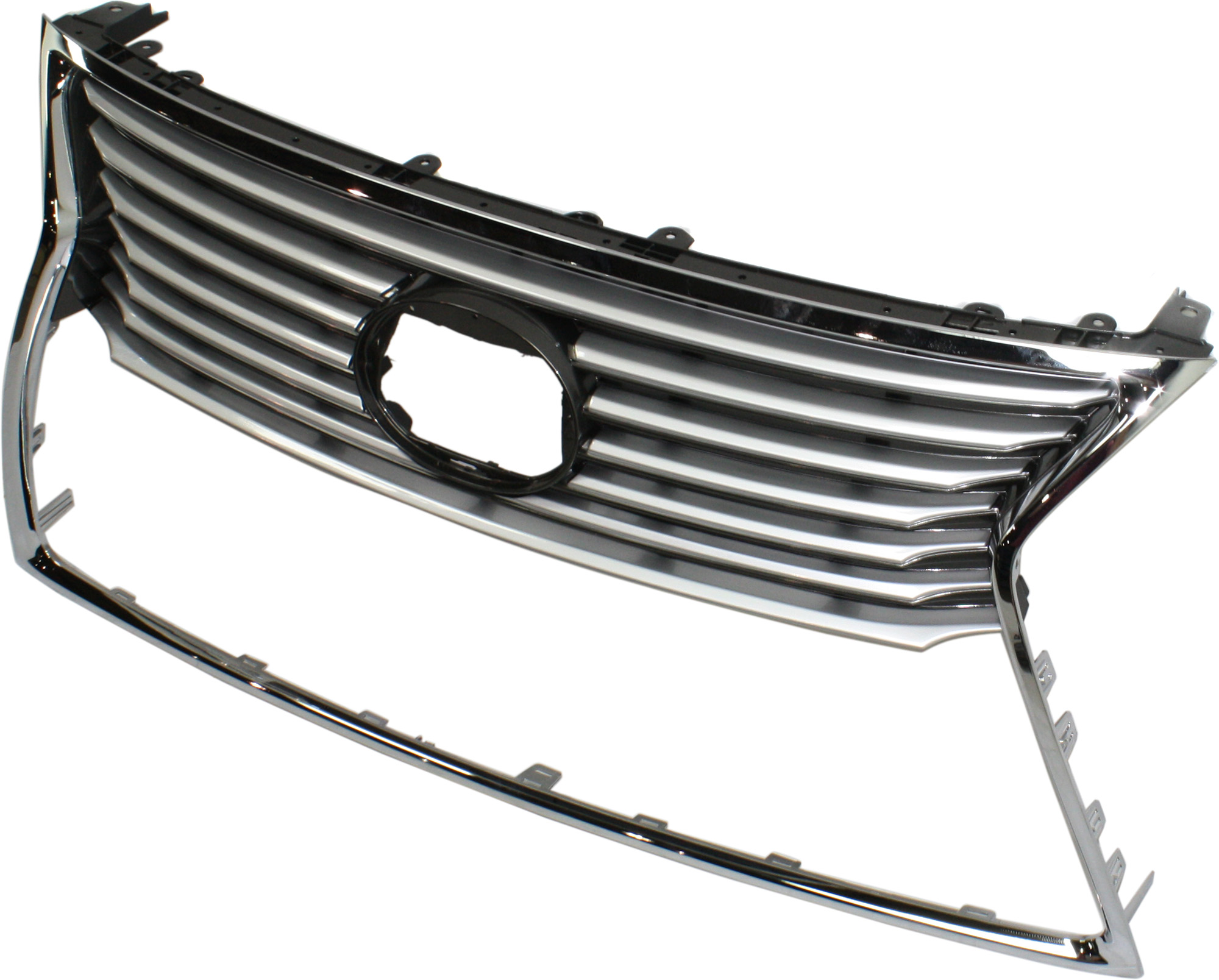 AM LS460 LS600H 13-17 GRILLE Chrome Shell Painted Black Insert LS460 w o F Sport Pkg SKU REPL070135 Partslink LX1200149 OEM 5310050501