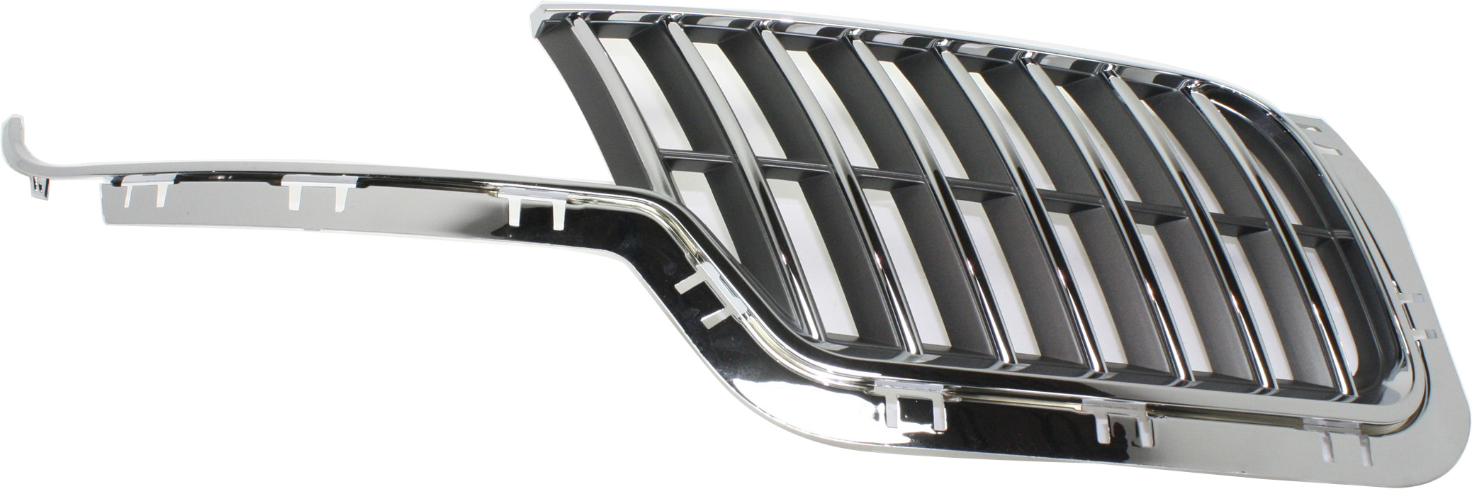 AM MKZ 10-12 GRILLE RH Chrome Shell Dark Gray Insert w Sport Appearance Pkg Exc. Hybrid Model SKU REPL070303 Partslink FO1200547 OEM AH6Z8200AA
