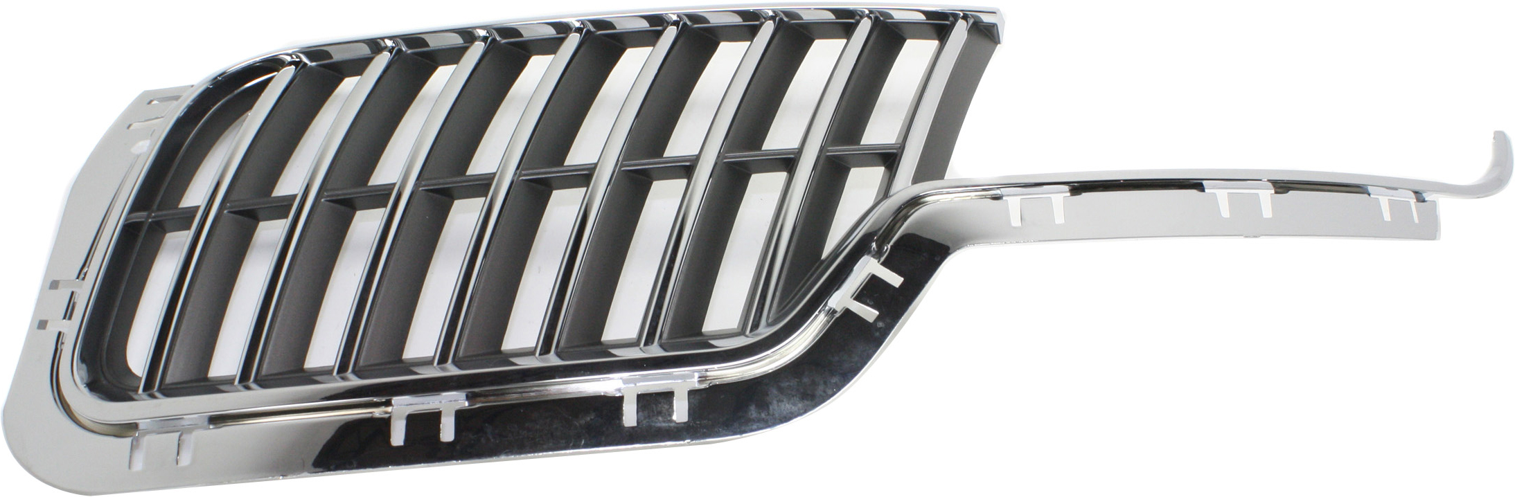 AM MKZ 10-12 GRILLE LH Chrome Shell Dark Gray Insert w Sport Appearance Pkg Exc. Hybrid Model SKU REPL070304 Partslink FO1200546 OEM AH6Z8200BA