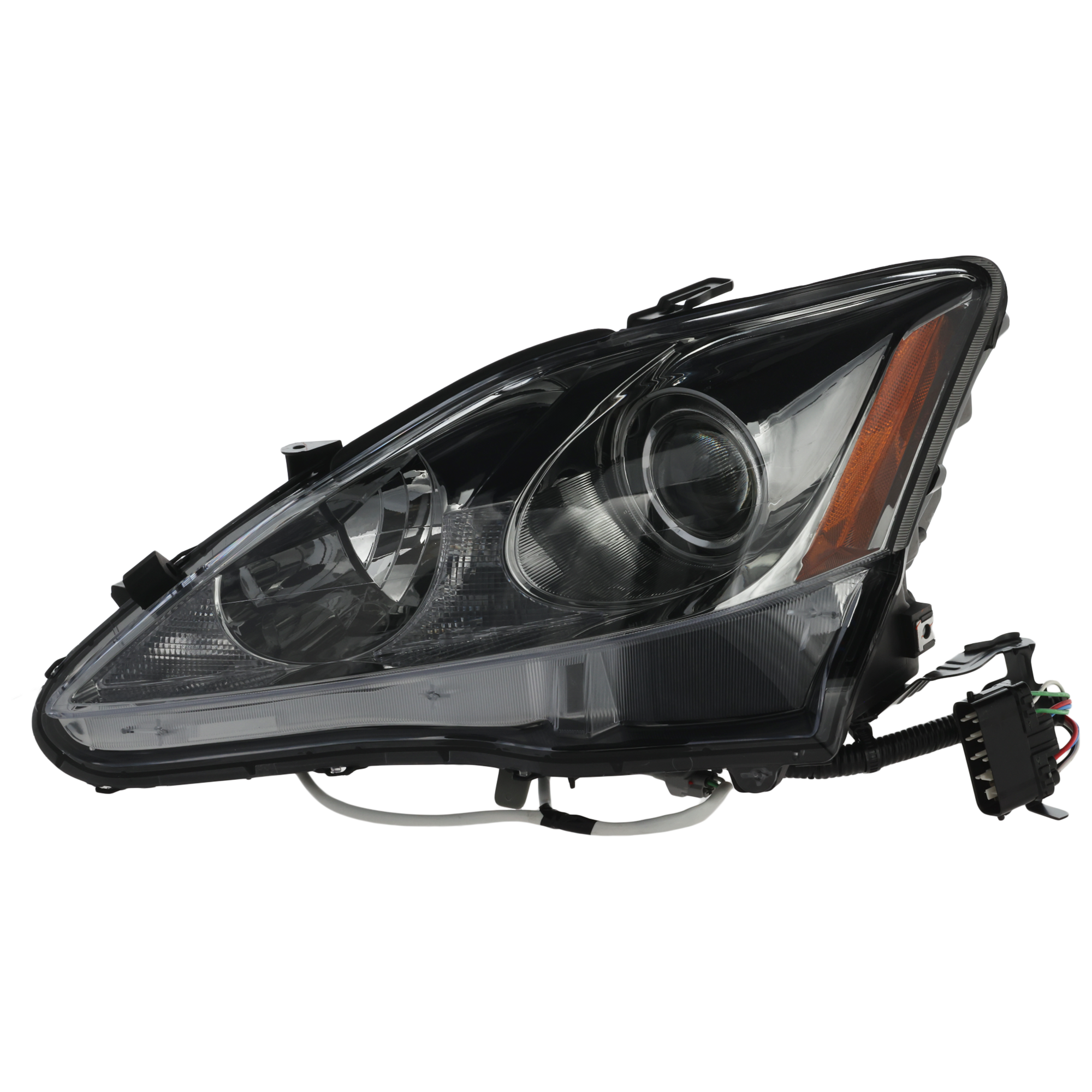 AM IS250 IS350-06-08 HEAD LAMP LH Lens and Housing Halogen w o Auto Leveling Lights SKU REPL100134 Partslink LX2502132 OEM 8117053270