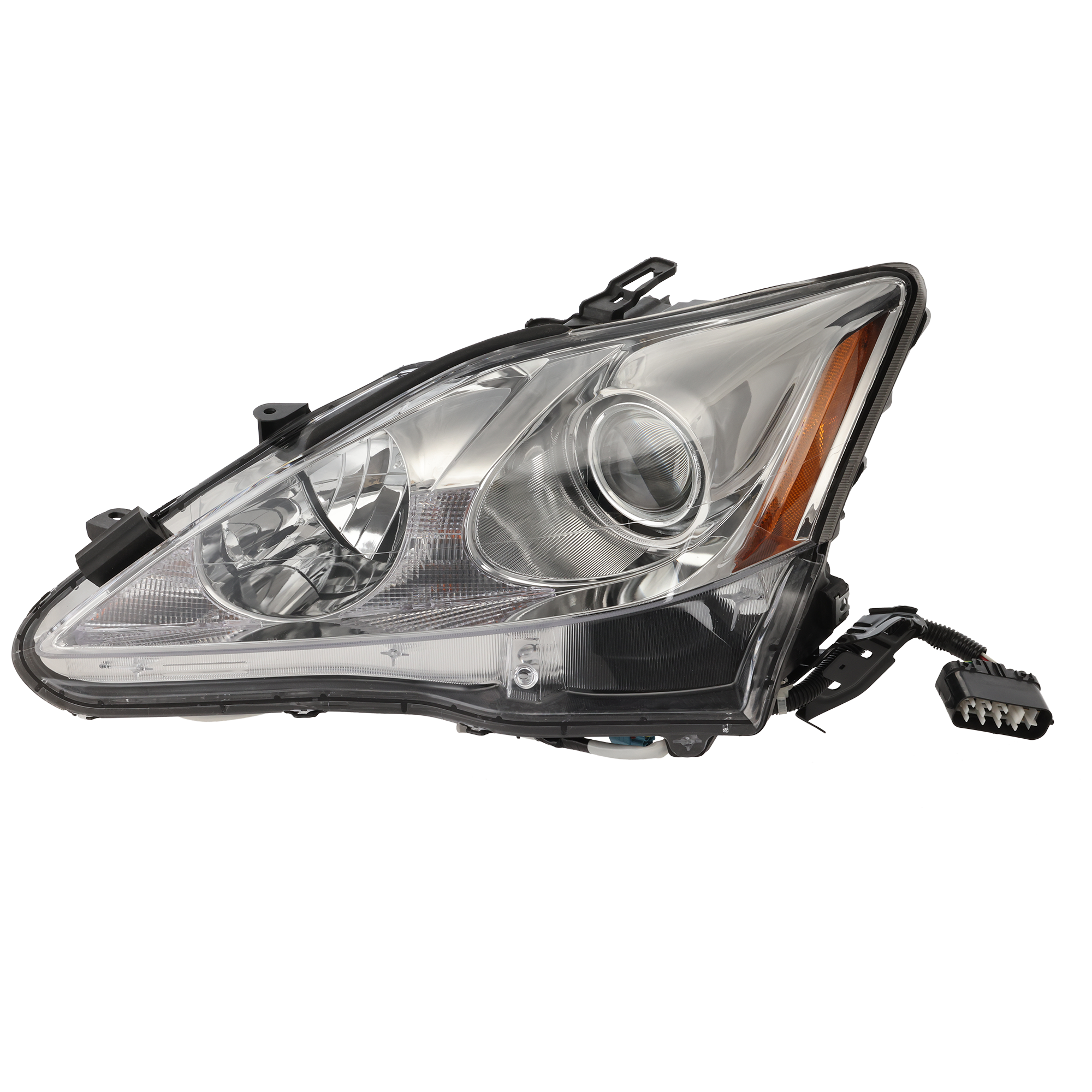 AM IS250 IS350-11-13 HEAD LAMP LH Assembly Halogen Base C Models SKU REPL100322 Partslink LX2518131 OEM 8117053550 PFM