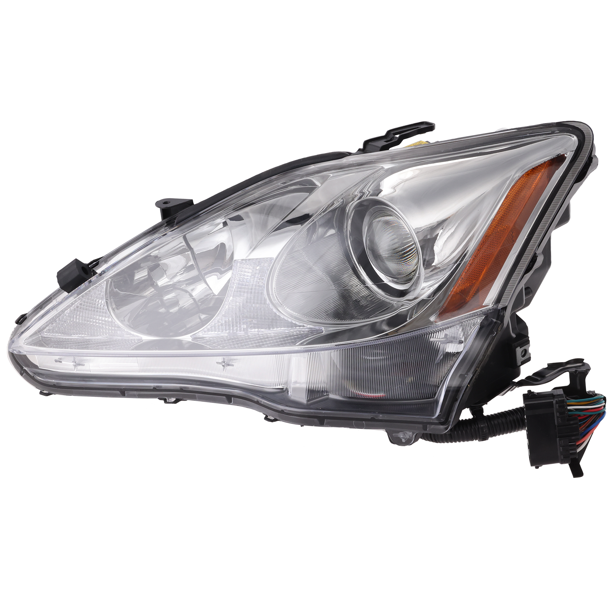 AM IS250 IS350-06-08 HEAD LAMP LH Lens and Housing HID Xenon w o HID Kit w Auto Leveling Lights SKU REPL100352 Partslink LX2502133 OEM 8107053240