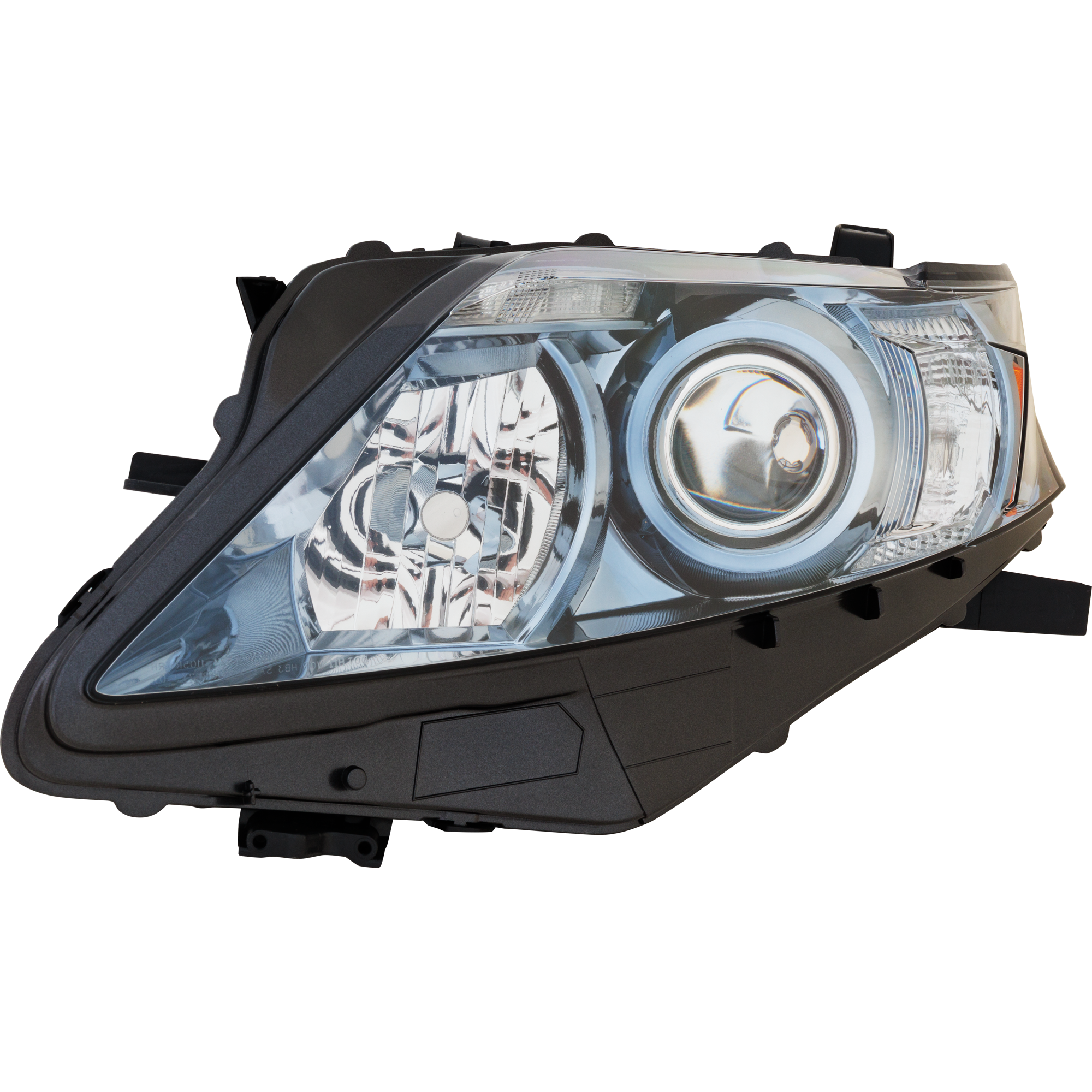 AM RX450H 10-12 HEAD LAMP LH Lens and Housing Halogen Japan Built CAPA SKU REPL100372Q Partslink LX2518129C OEM 8117048750